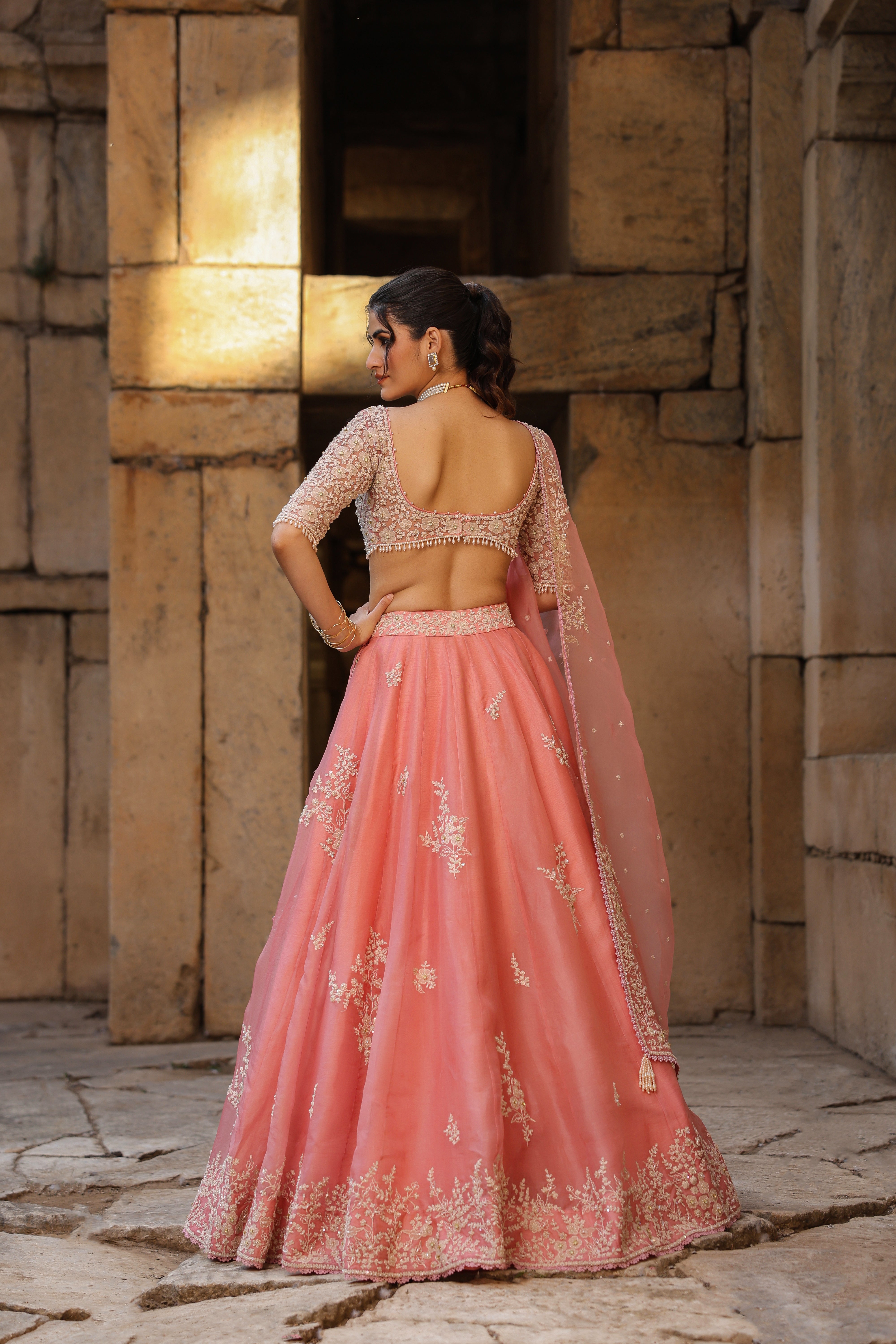 Vaayu Pink Guldasta Lehenga Set