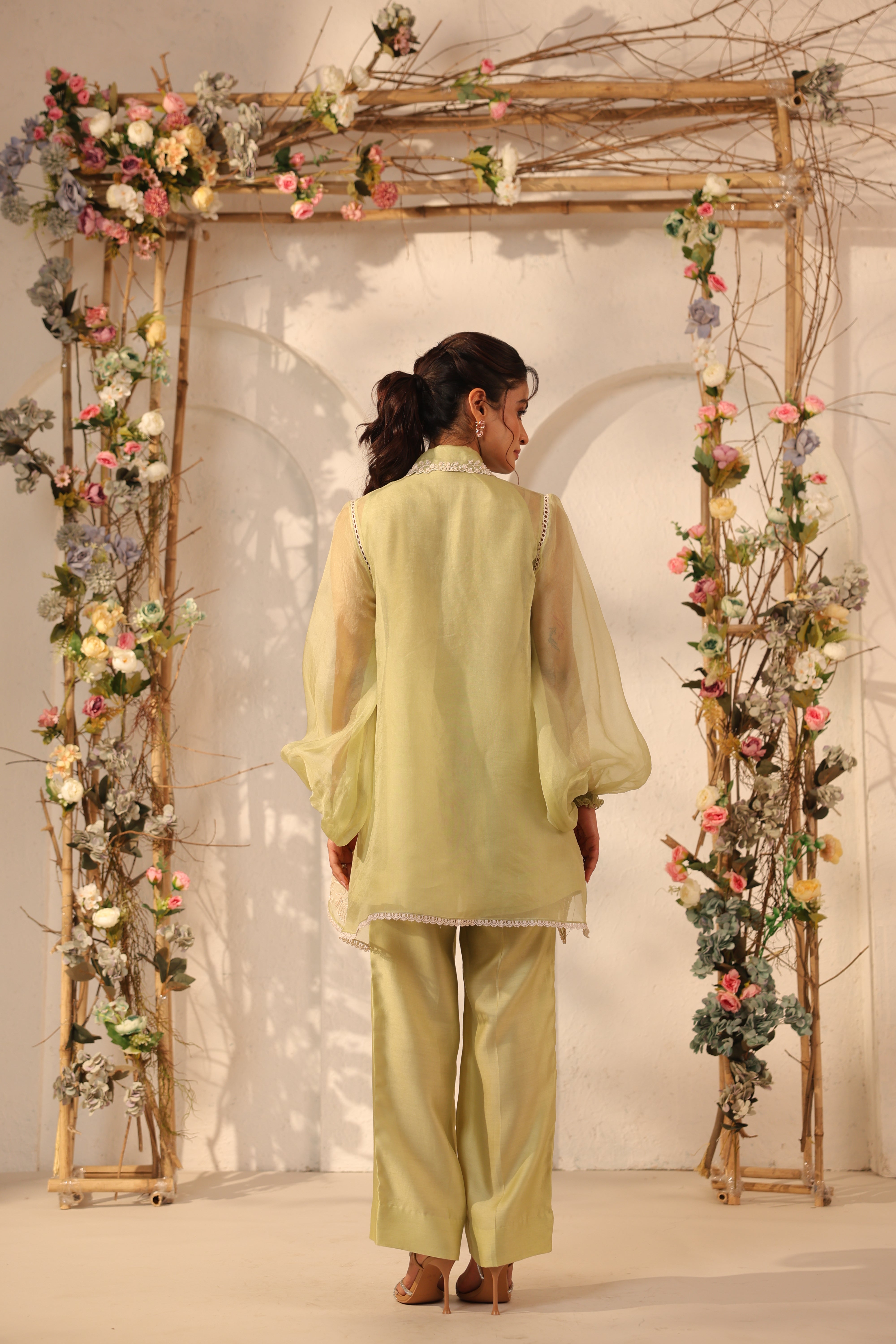 Vaayu Green Jacket Co-ord Set