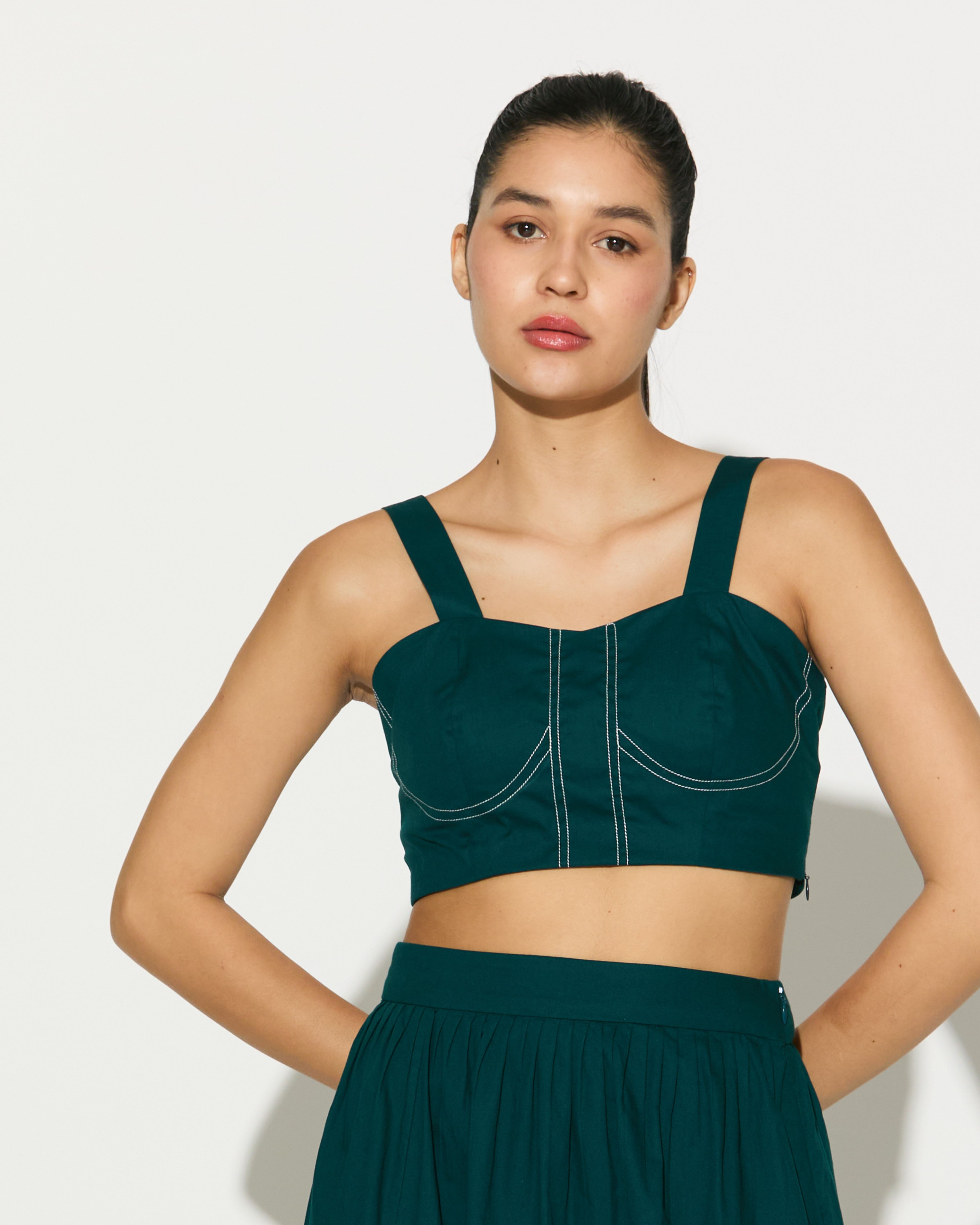 TEAL BUSTIER