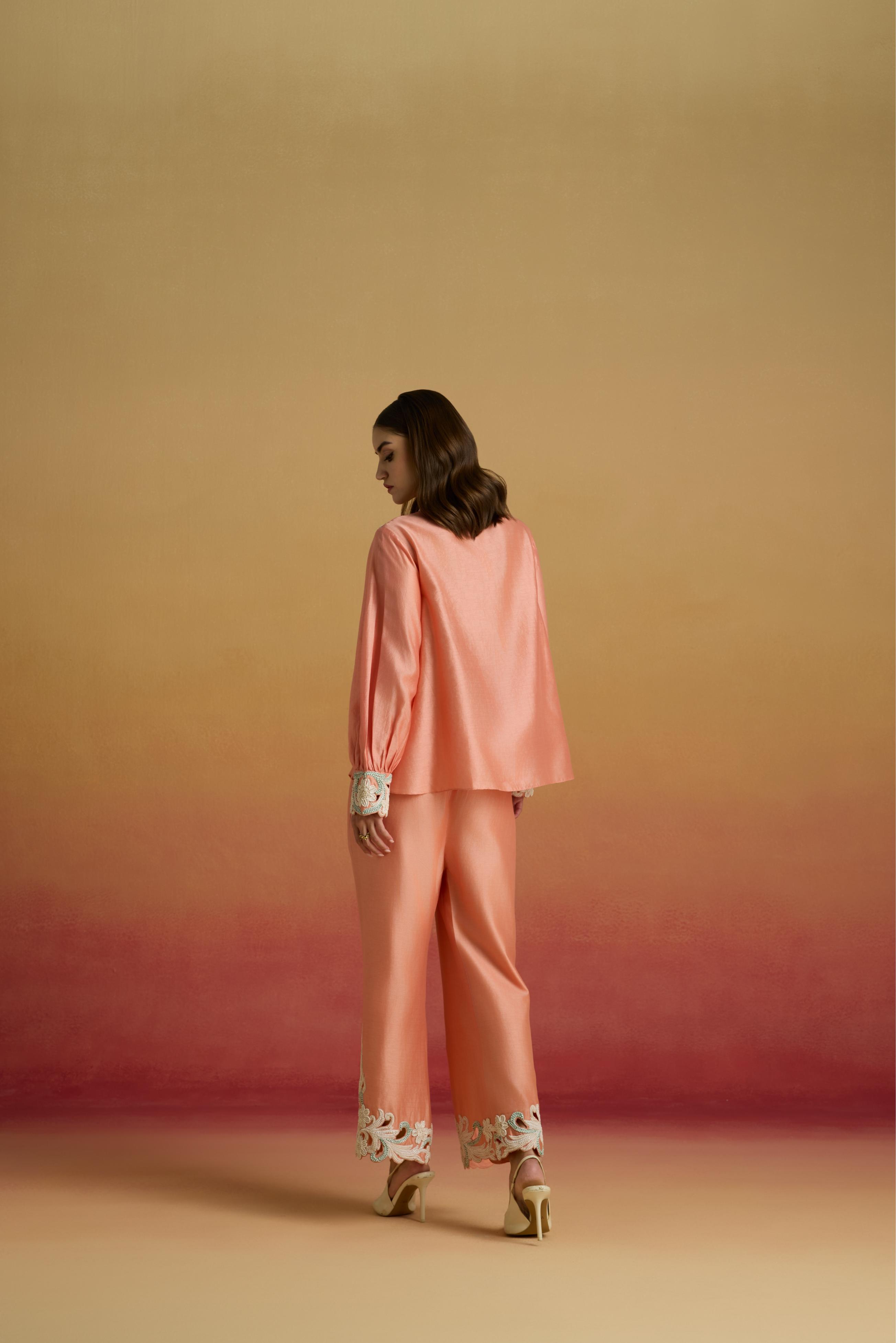 APRICOT CONTRAST CORDWORK PANTS