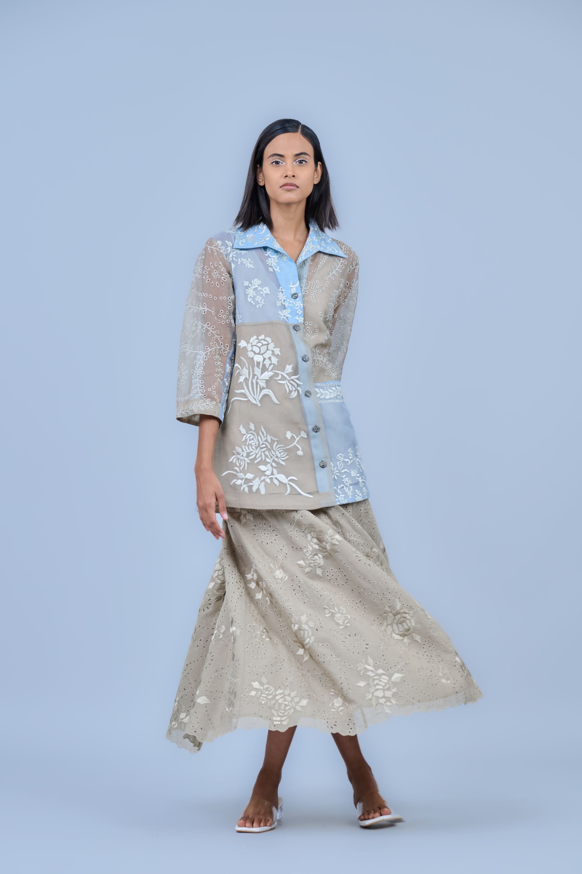 Natural Silk Organza Palazzo