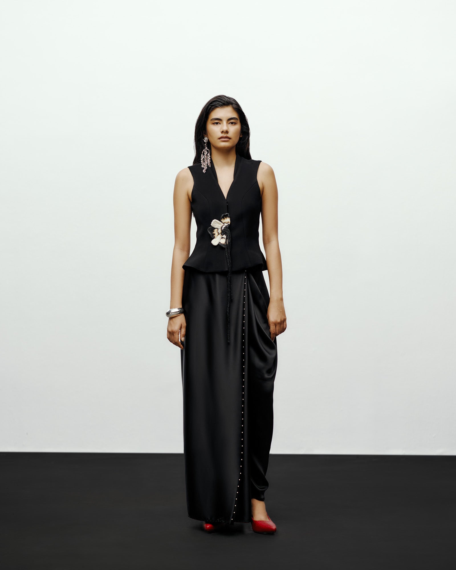 Beaded Half Dhoti Pants