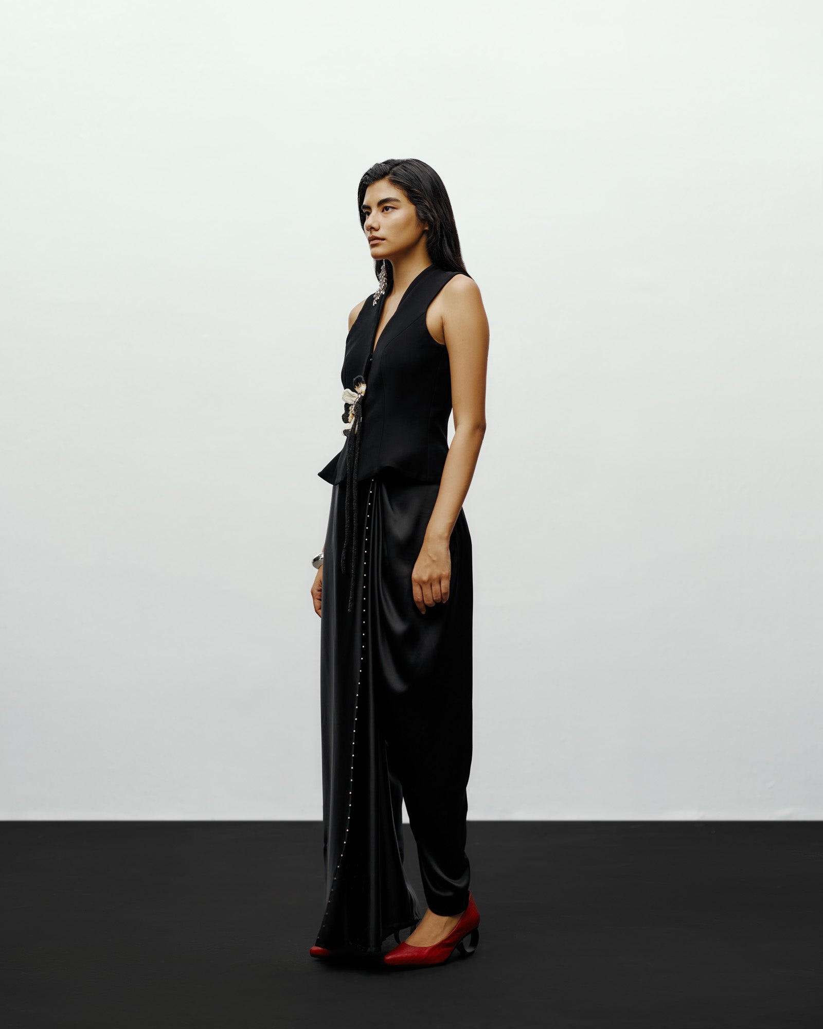 Beaded Half Dhoti Pants