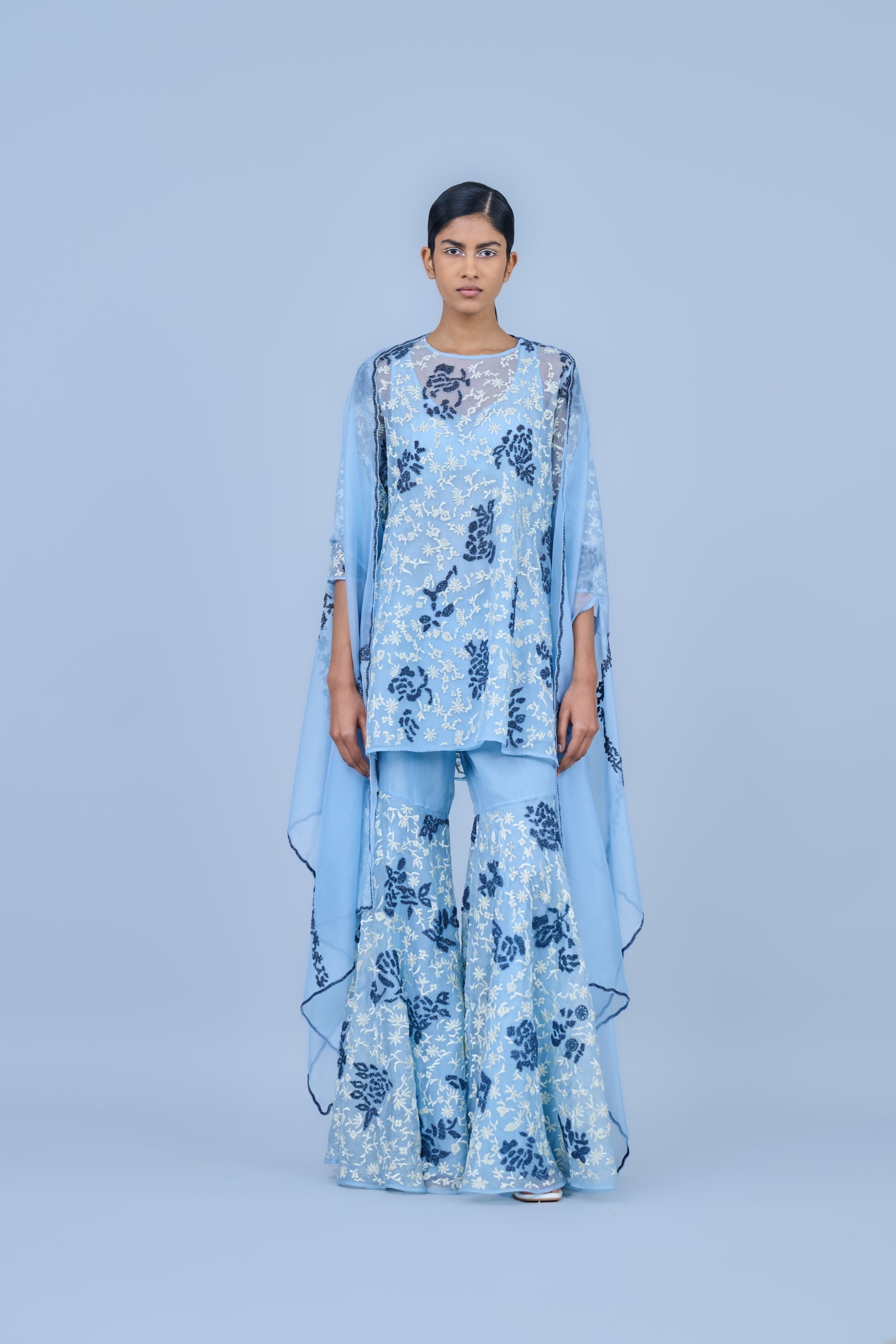 Ice Ec Spc Silk Organza Sharara