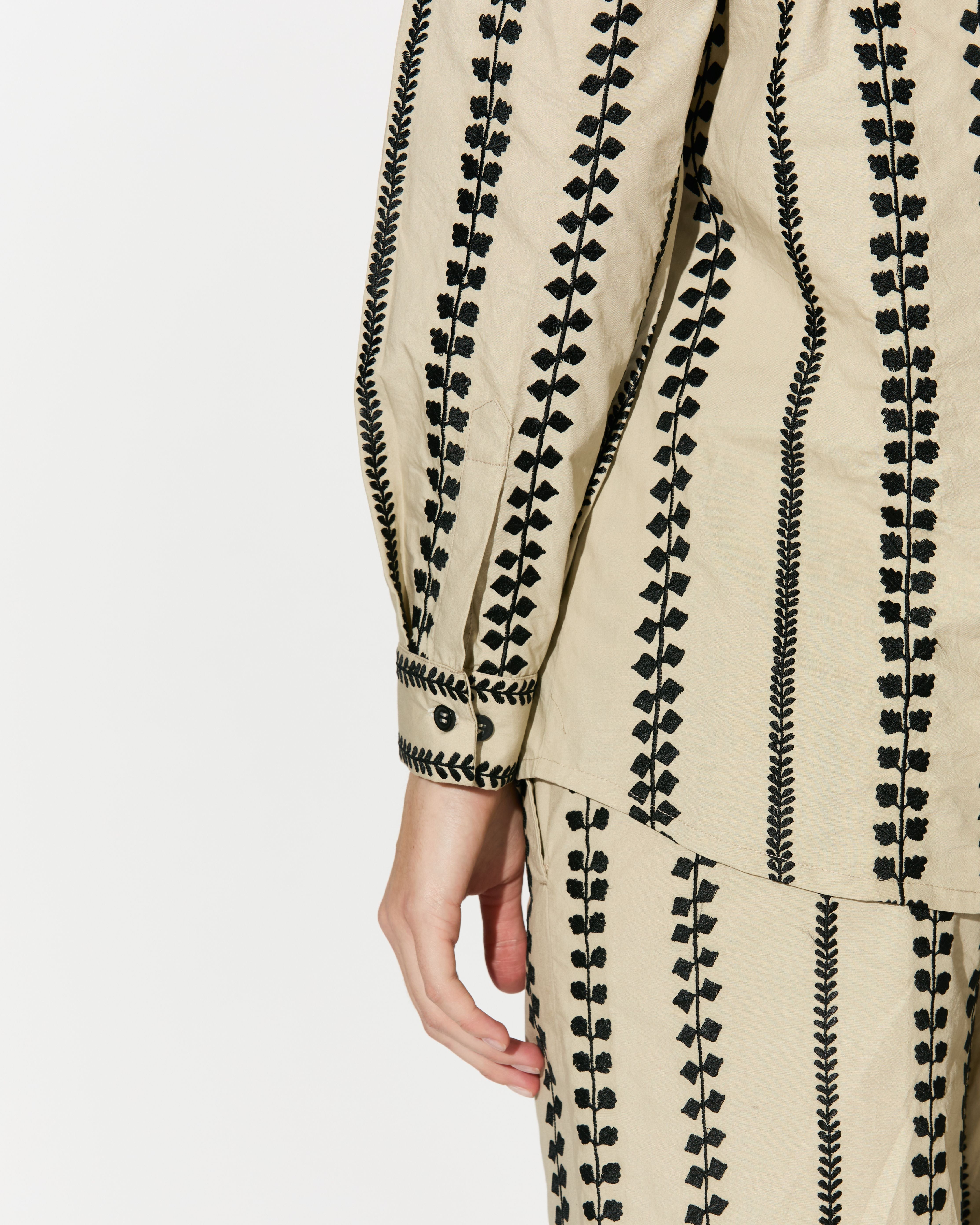 BEIGE EMBROIDERED SHIRT