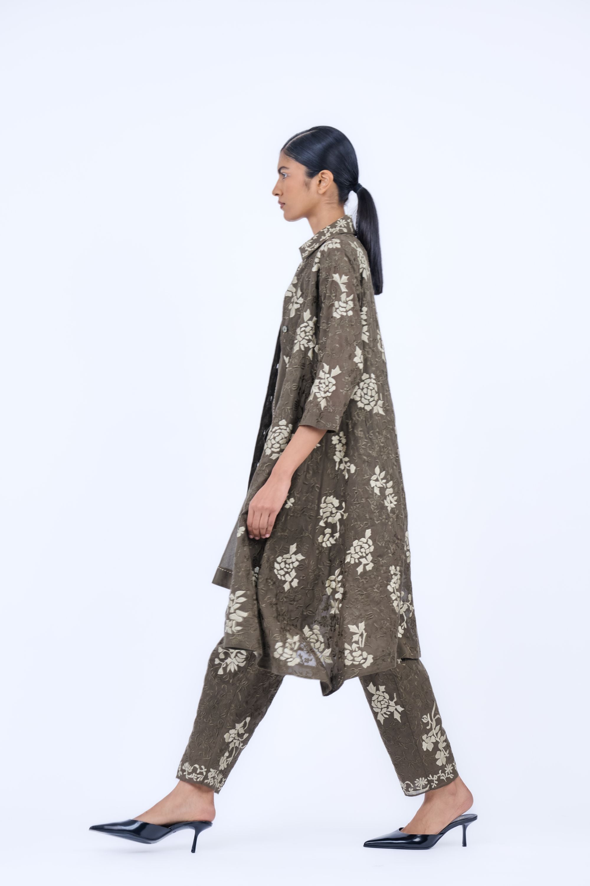 Khaki Kh Nat Handloom Cotton Pant