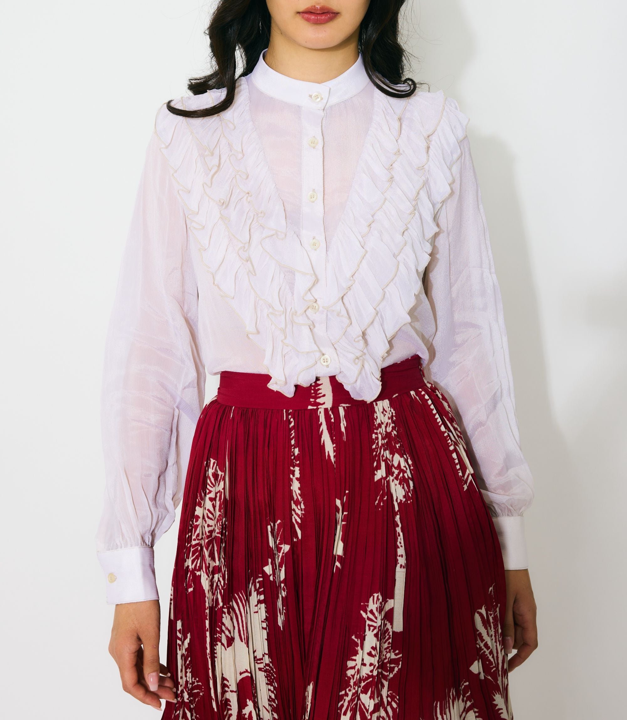 IVORY FRILL TOP