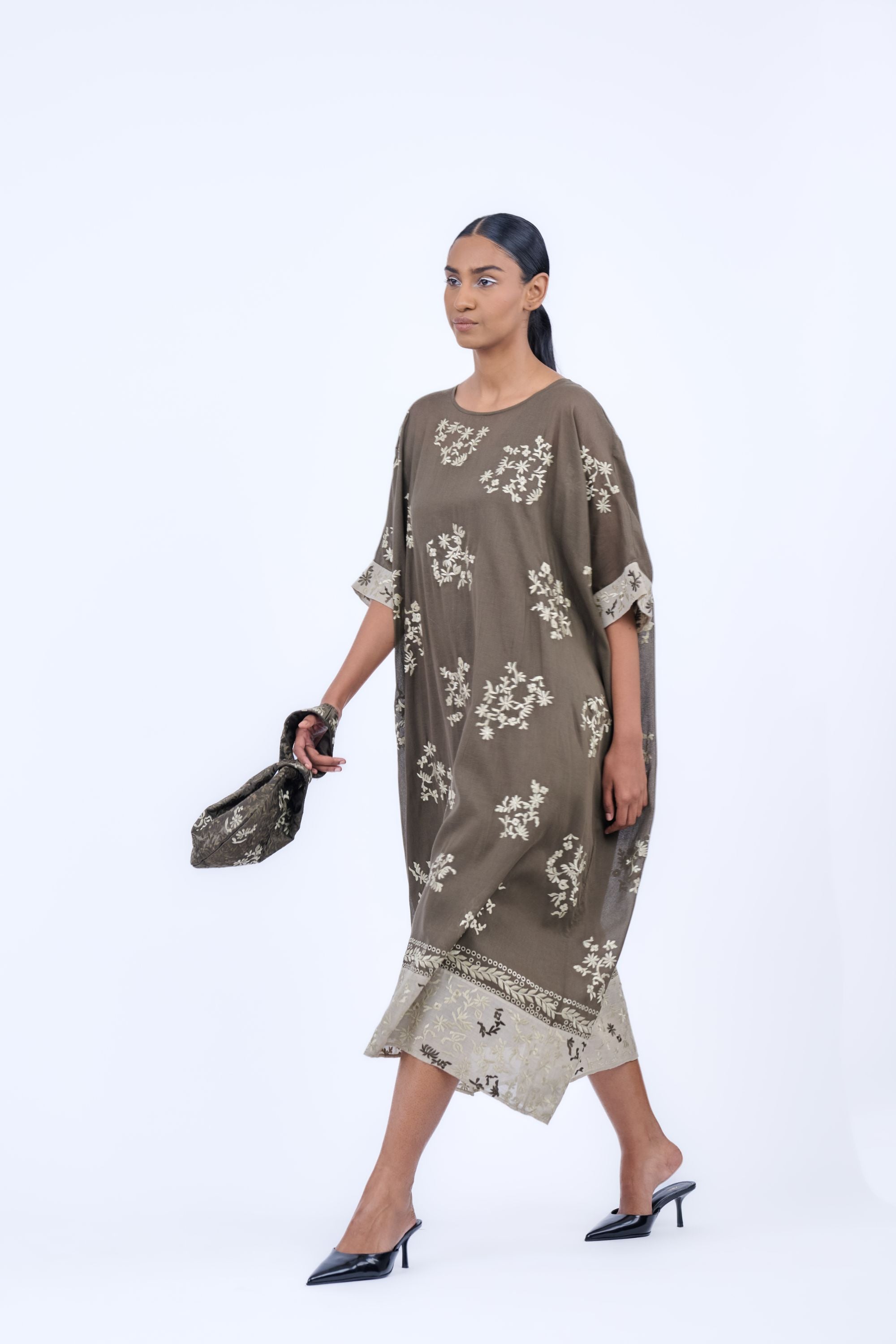 Khaki Nat Cv Satin Bag