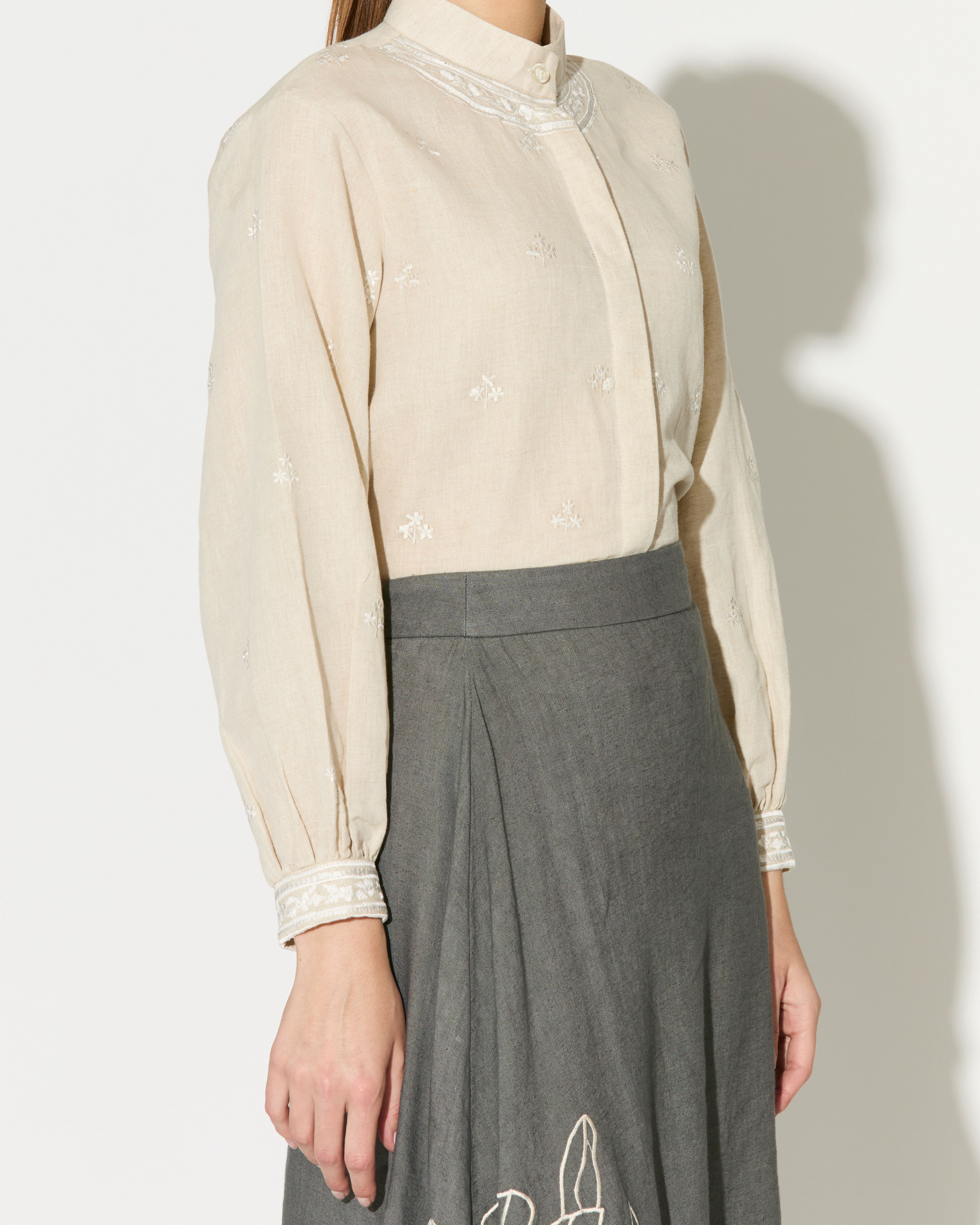 CREAM EMBROIDERED SHIRT