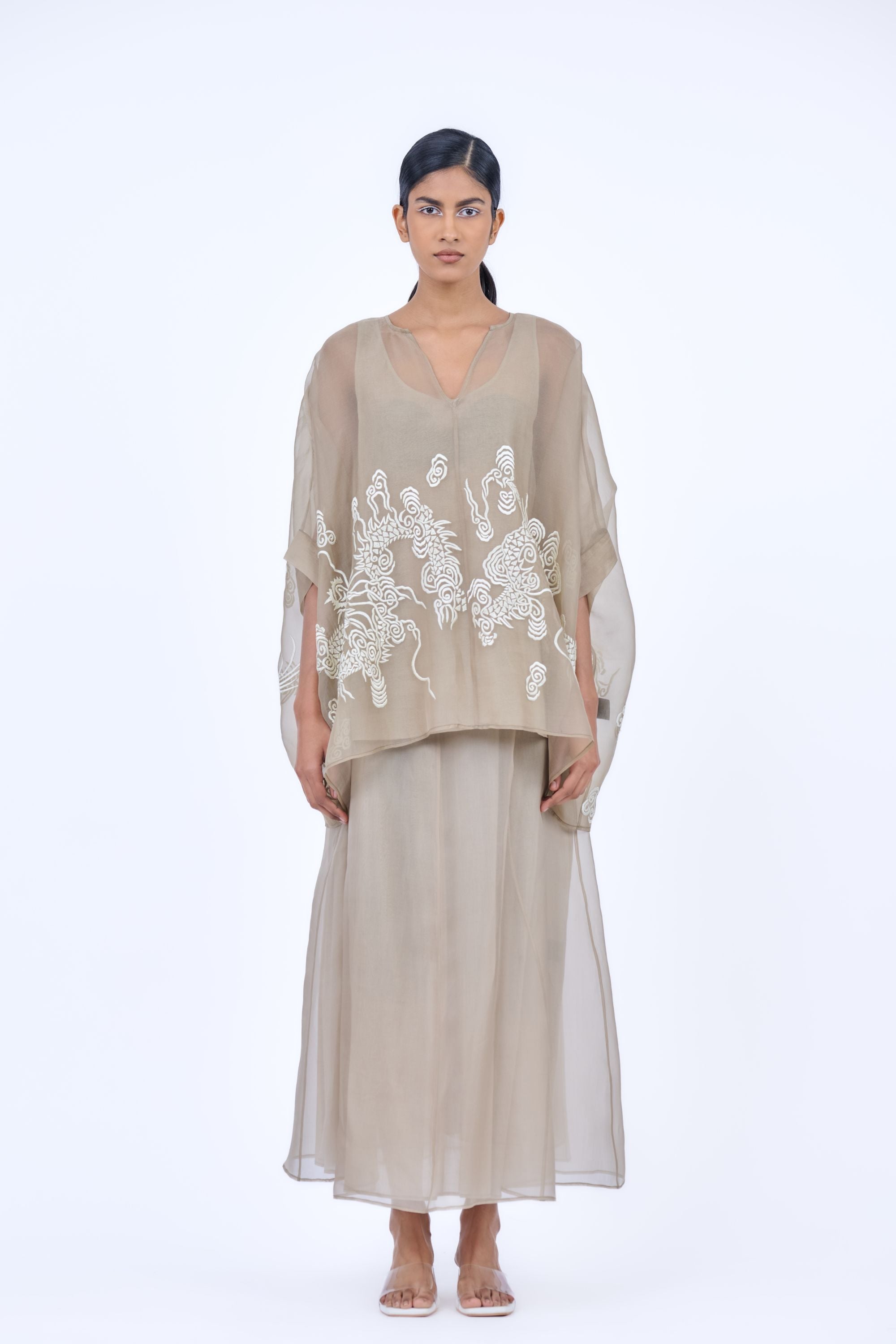 Natural Silk Organza Skirt