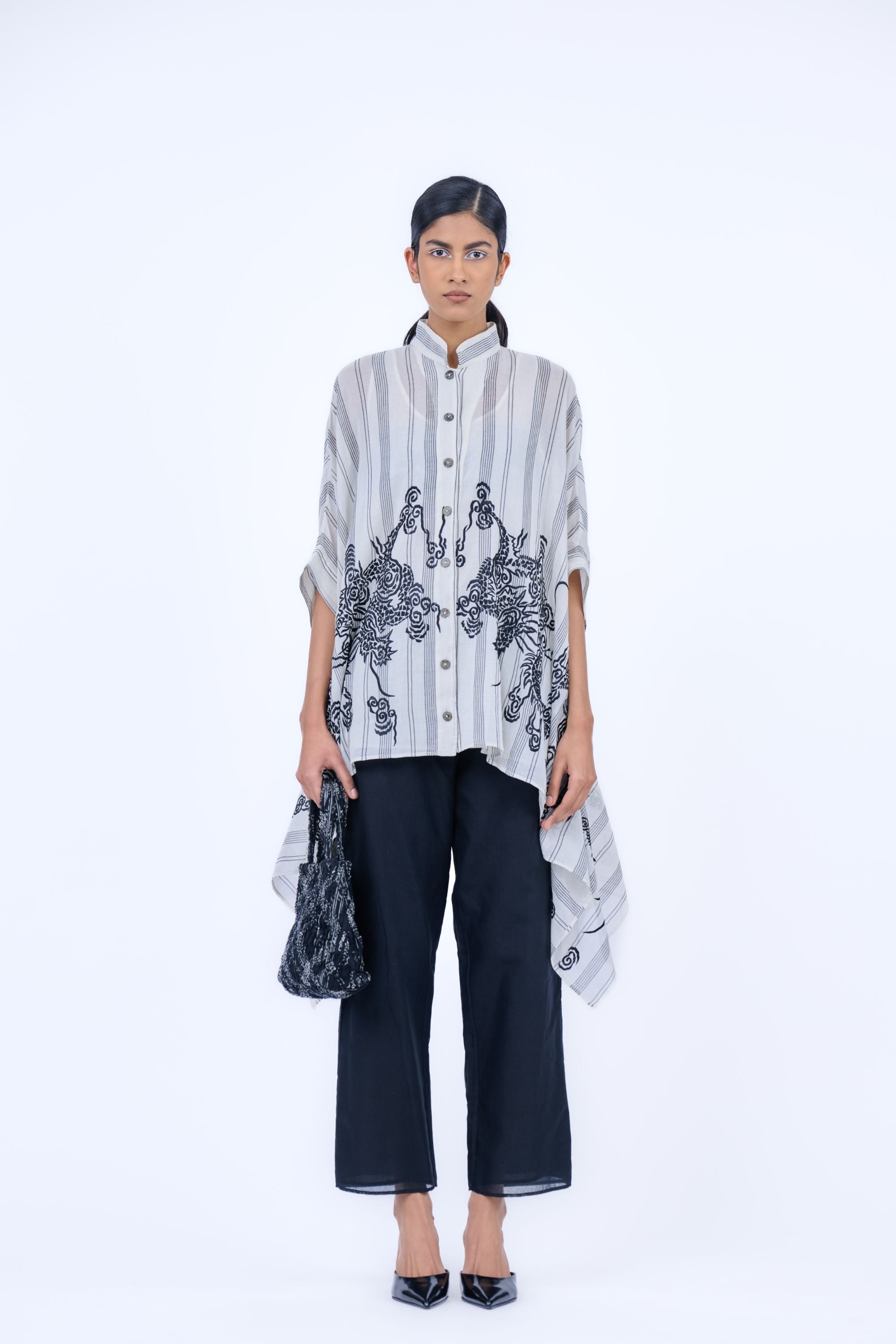 Black Handloom Cotton Pant