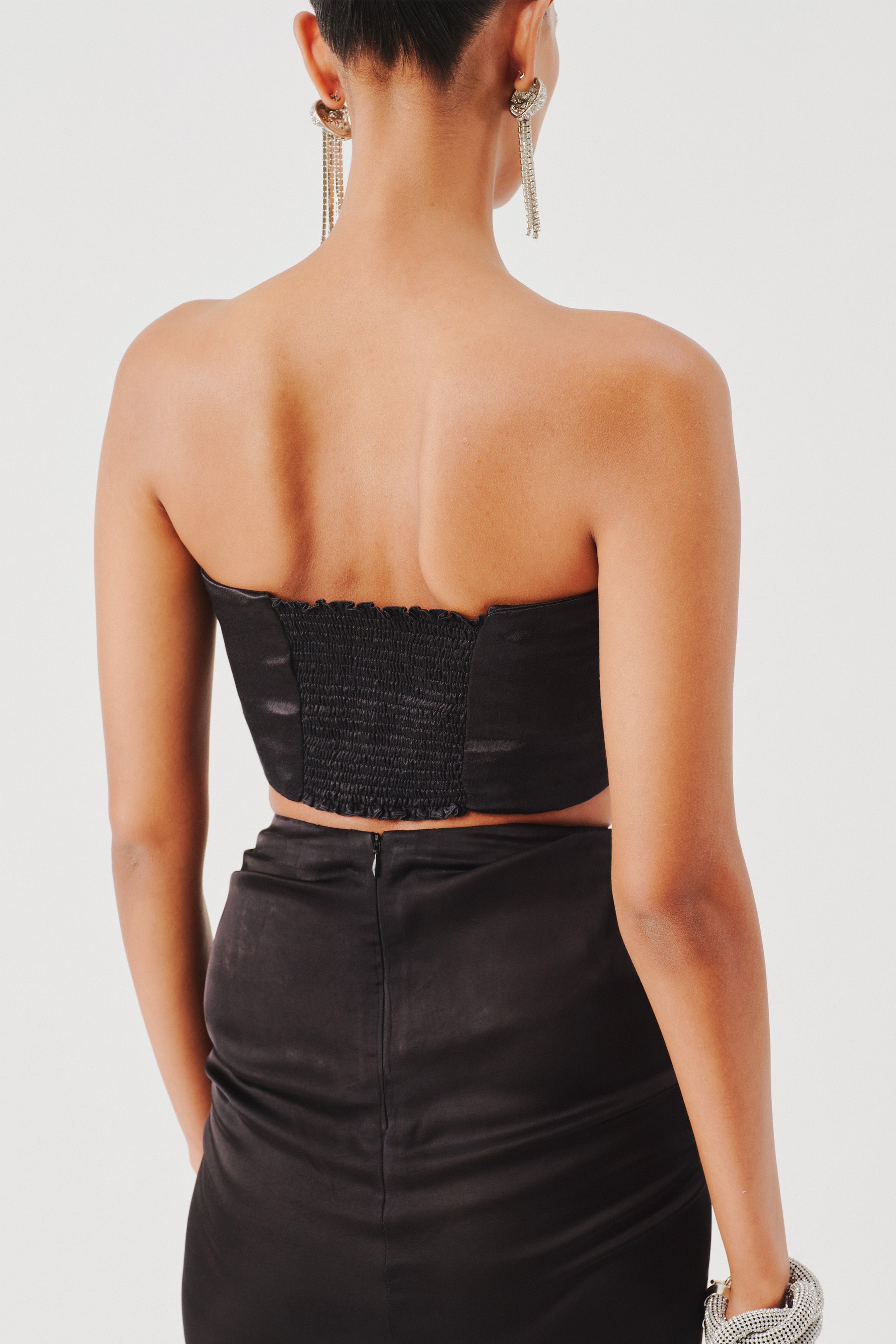 Mystery Bandeau Top in Black