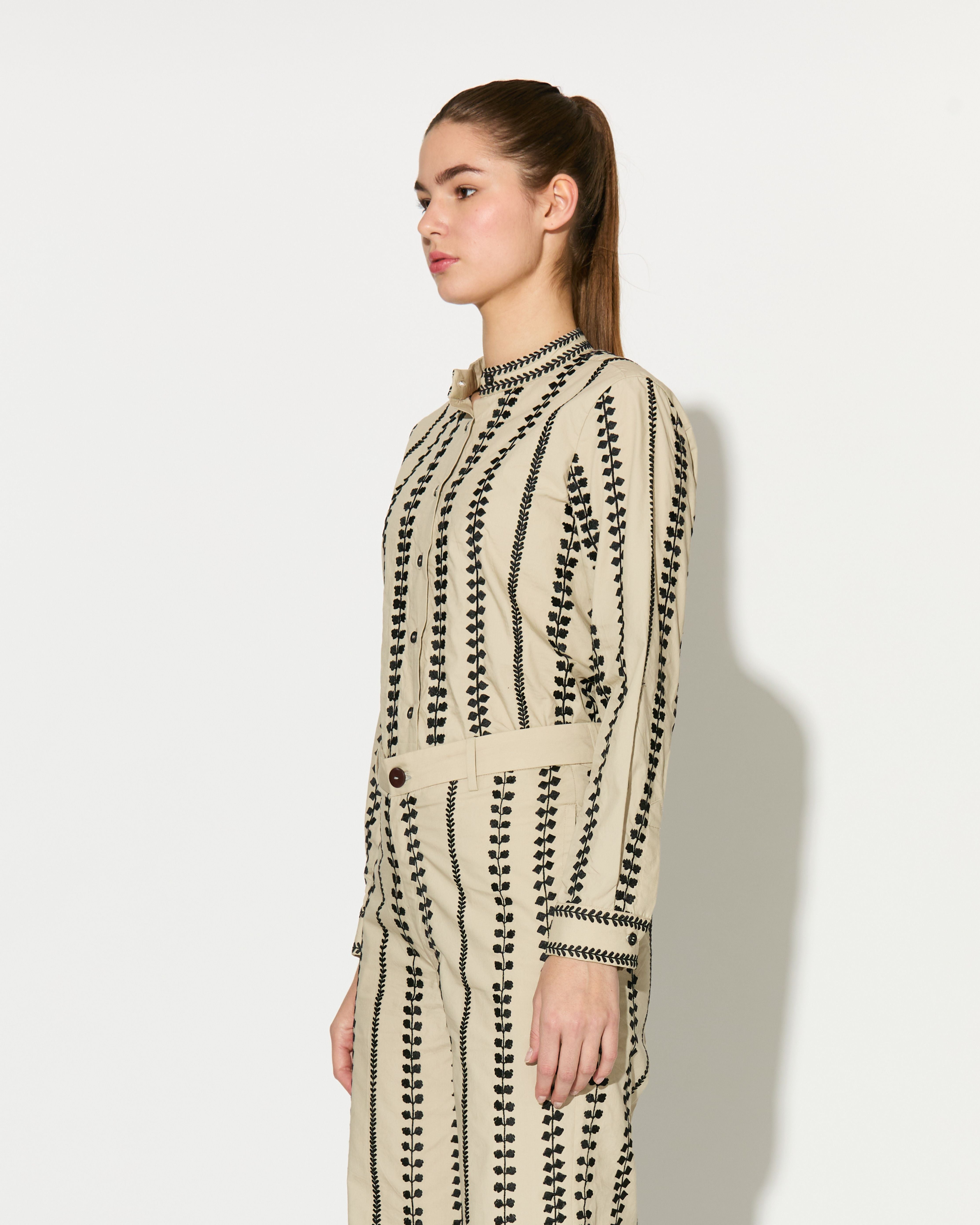 BEIGE EMBROIDERED SHIRT