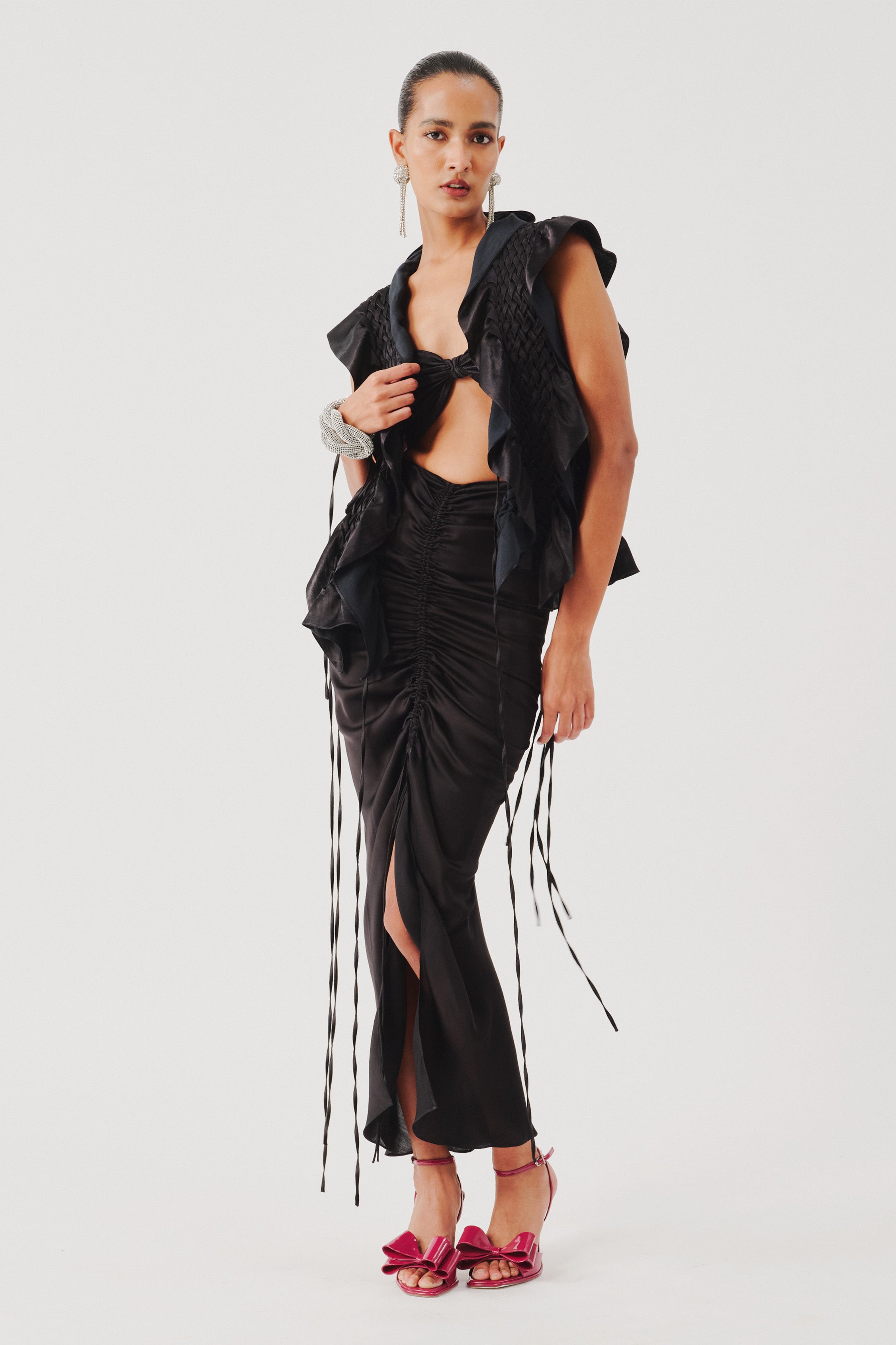 Phoenix Mashru Bib in Black