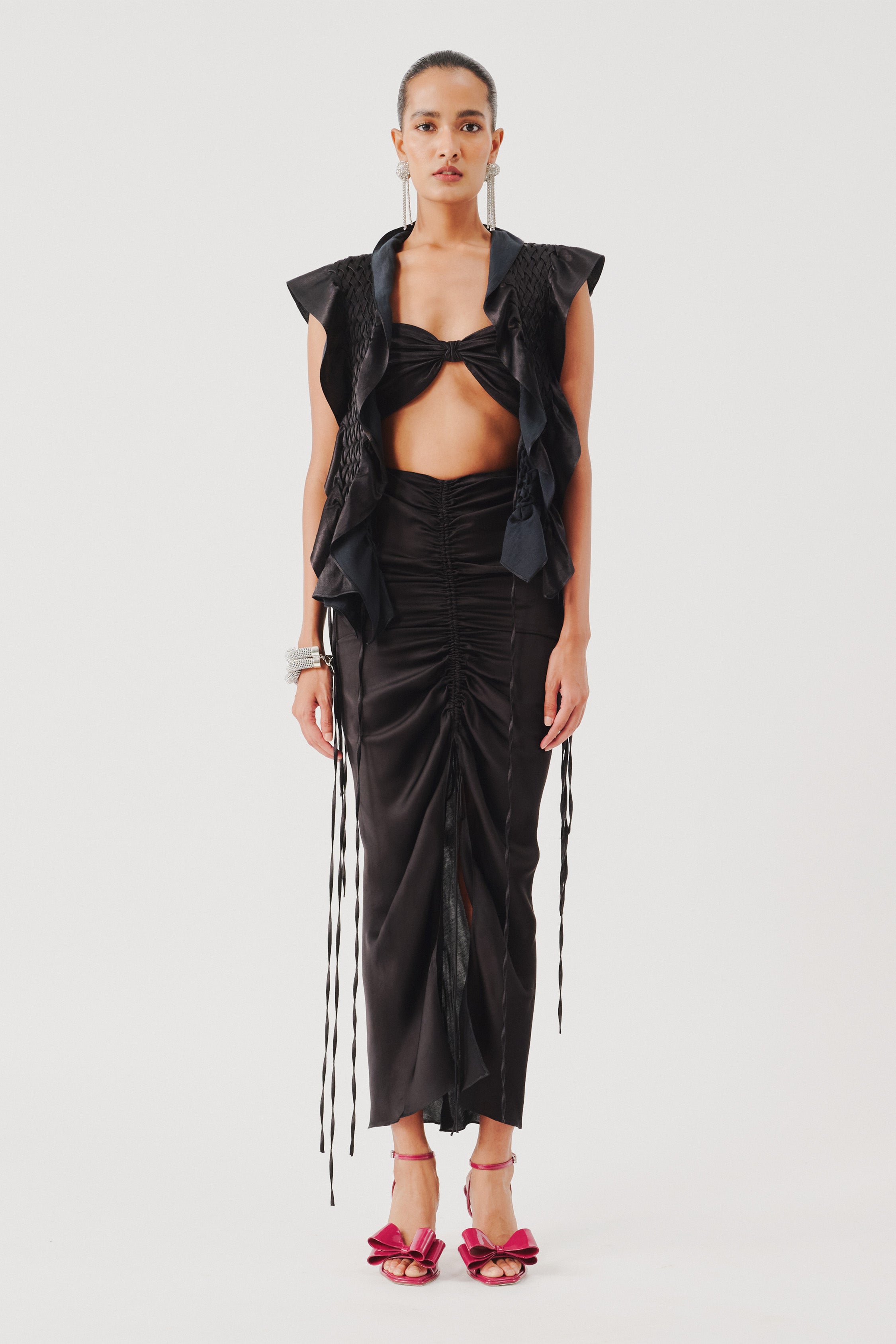 Phoenix Mashru Bib in Black