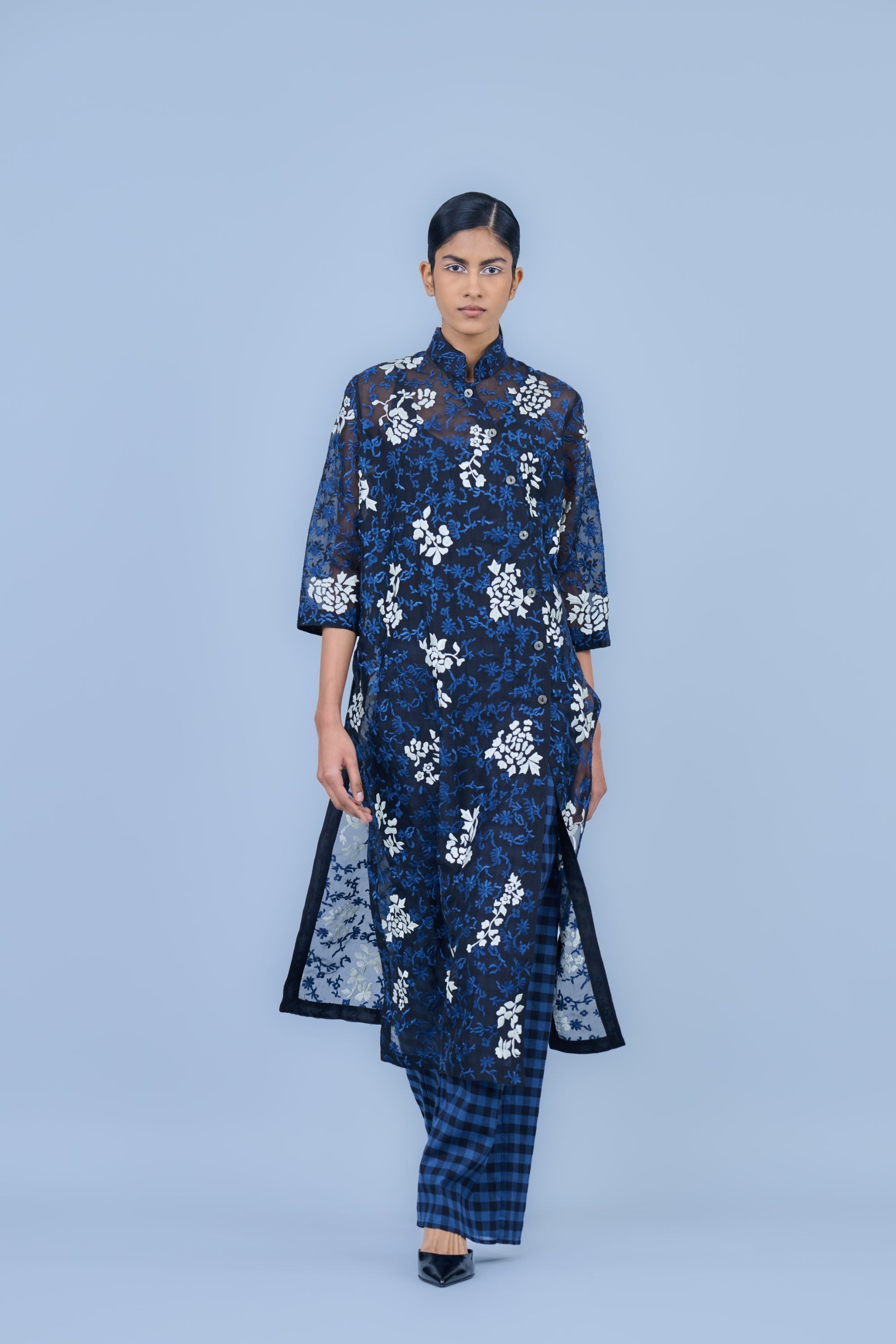 Black Spc Ec Handloom Cotton Kurta