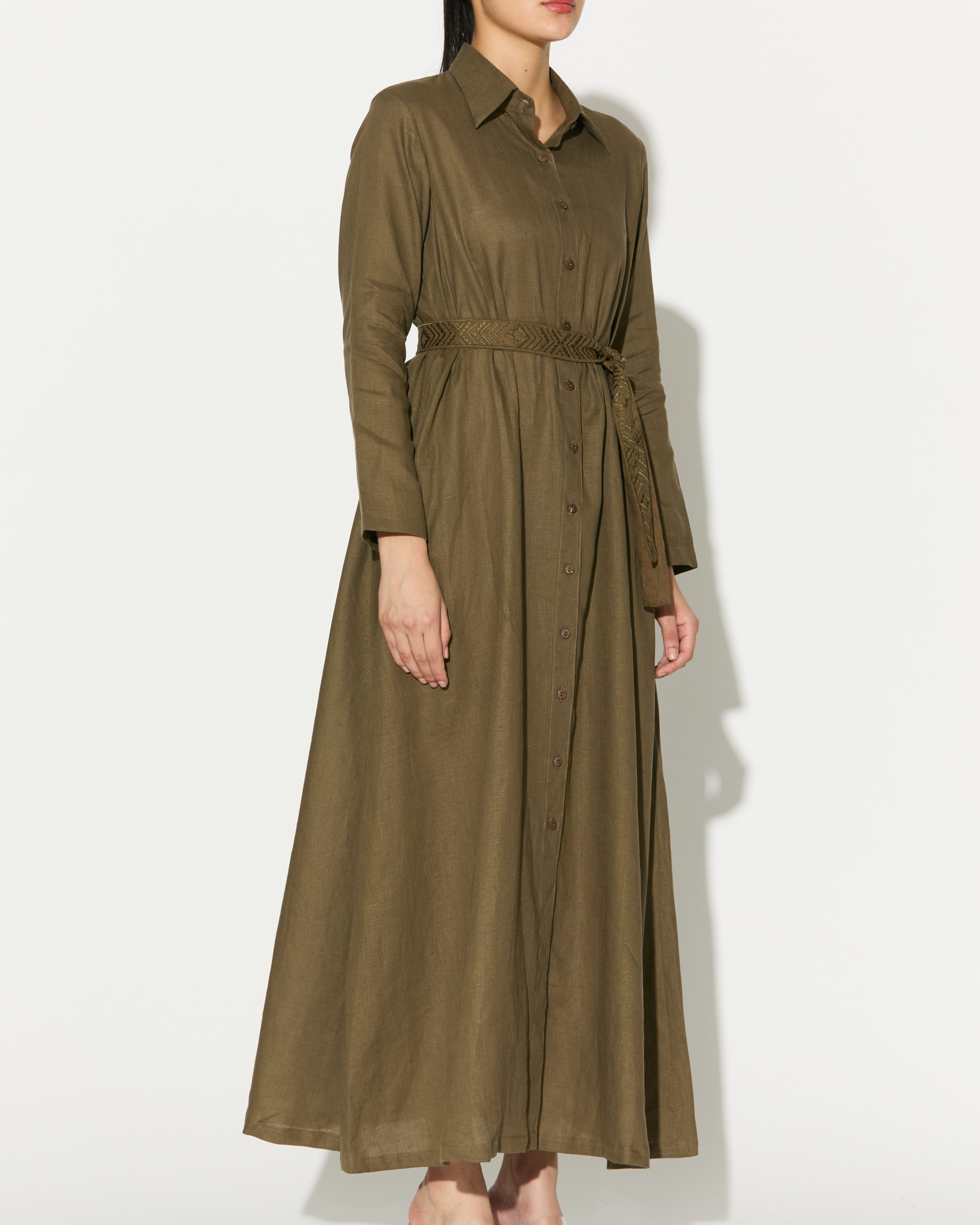 SAGE GREEN SHIRT DRESS