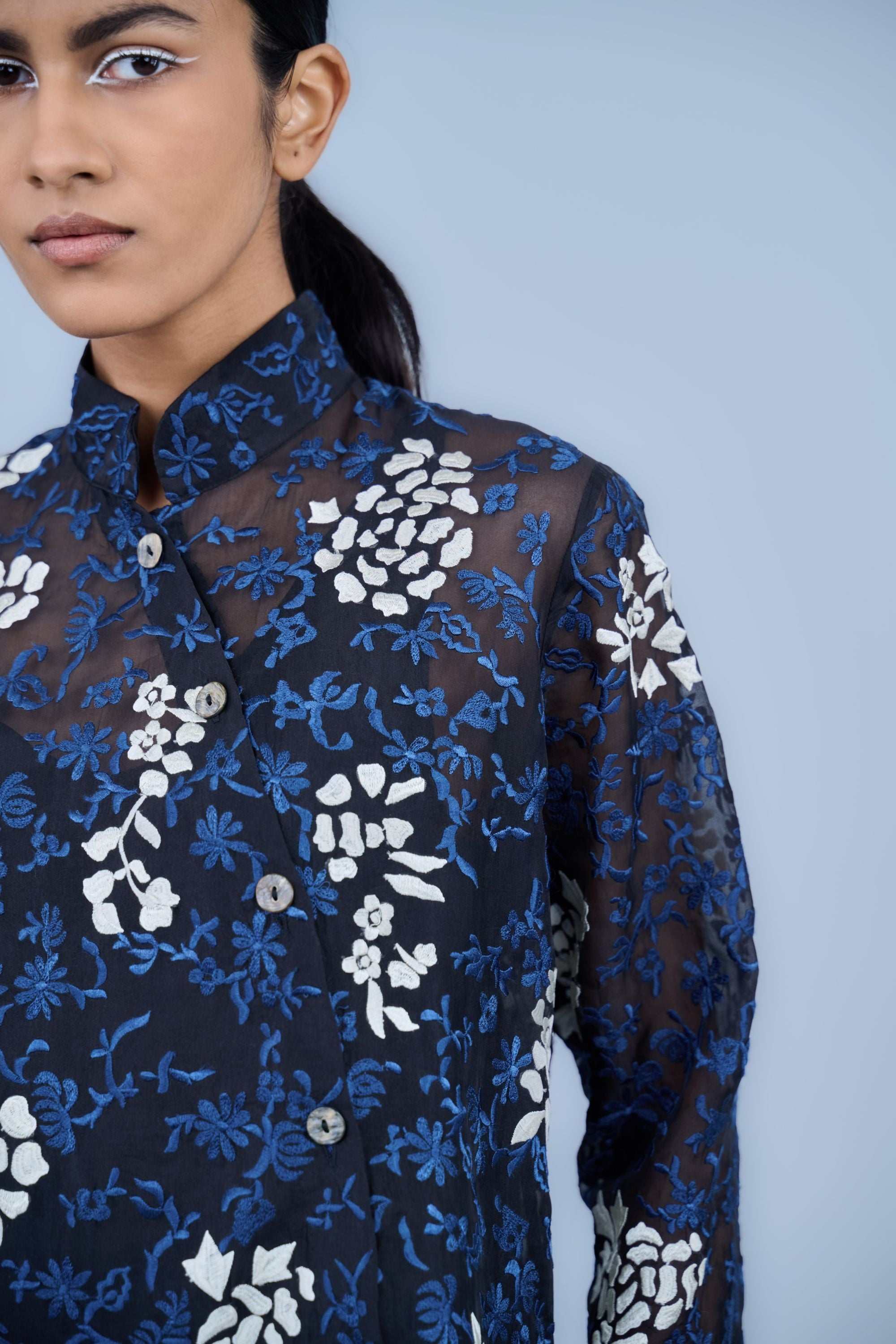 Black Spc Ec Handloom Cotton Kurta