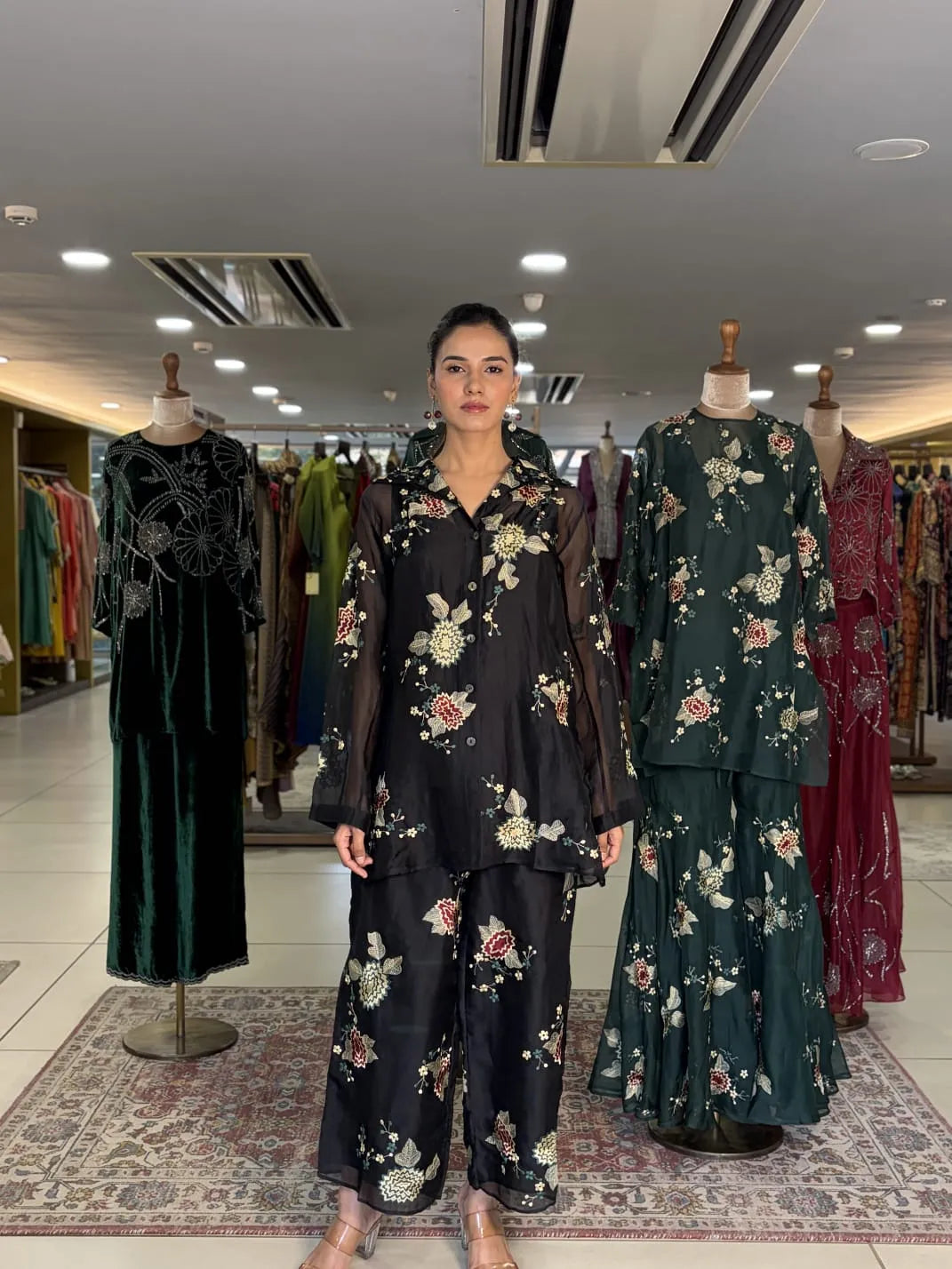 BLACK Multi Organza SET