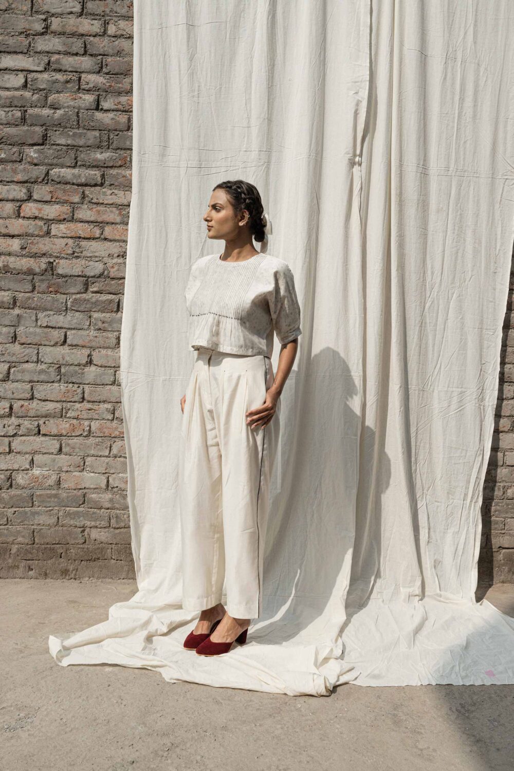 Olearia Pin Tuck Blouse