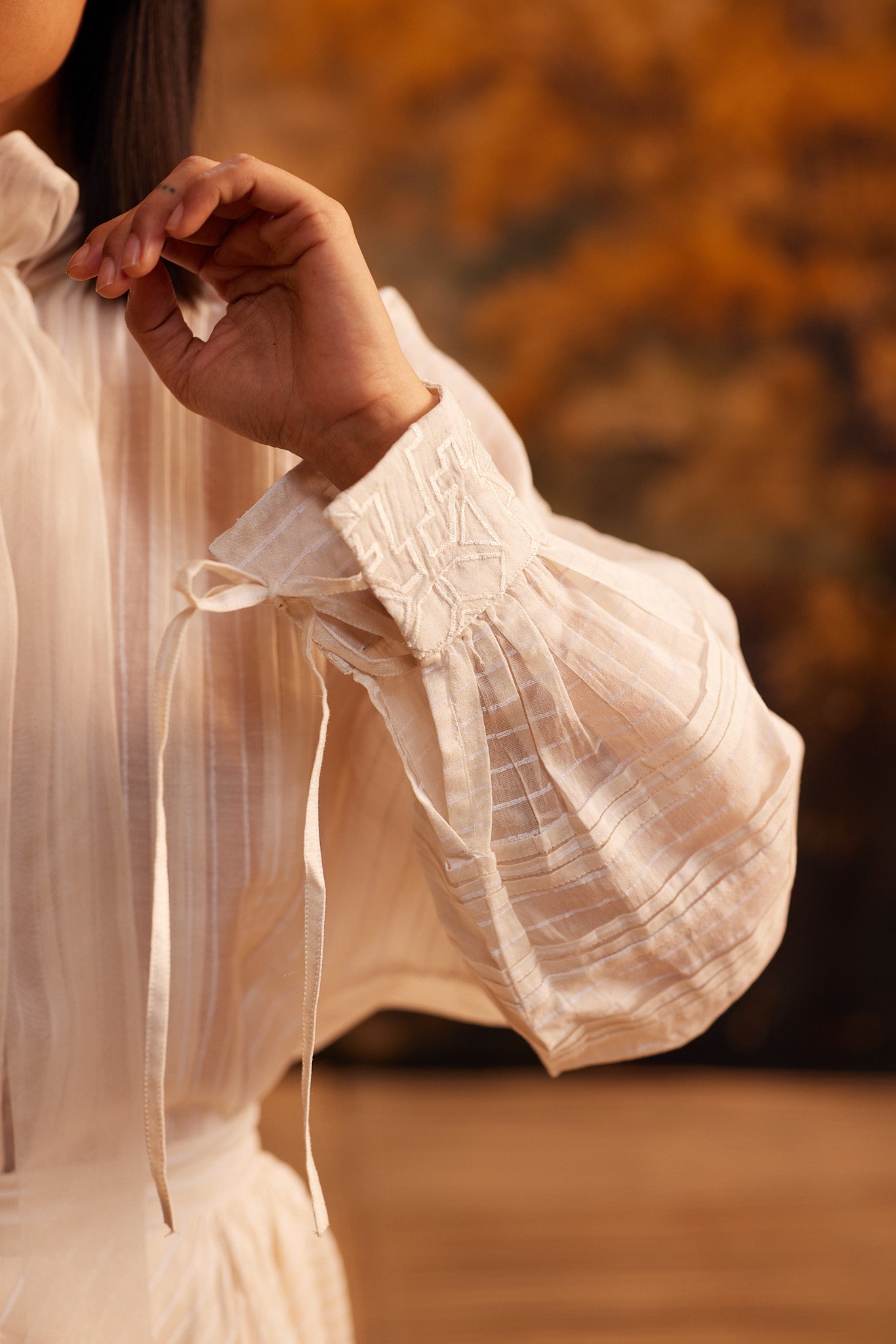 Yama-Ori Dolman Shirt with Ribbon