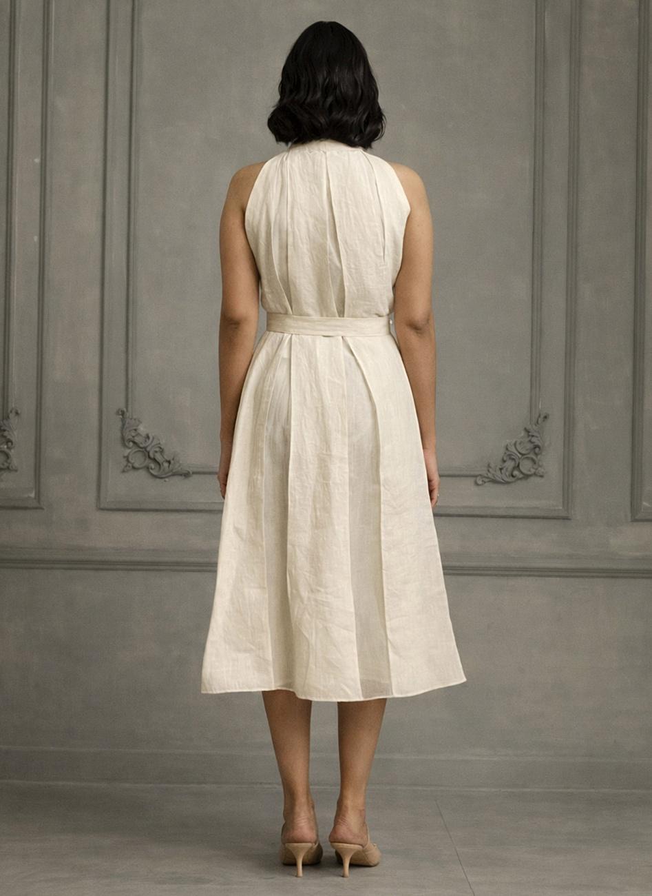 Ivory Applique Work & Porcupine Sleeves Jacket with Dress