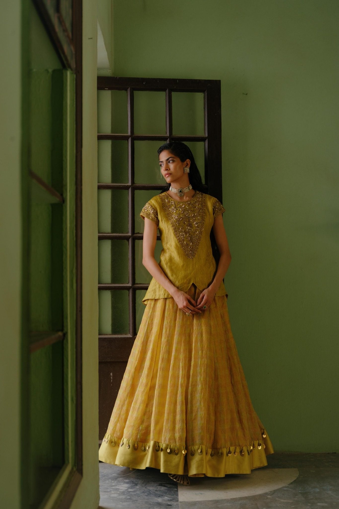 NALINI TOP AND LEHENGA SET
