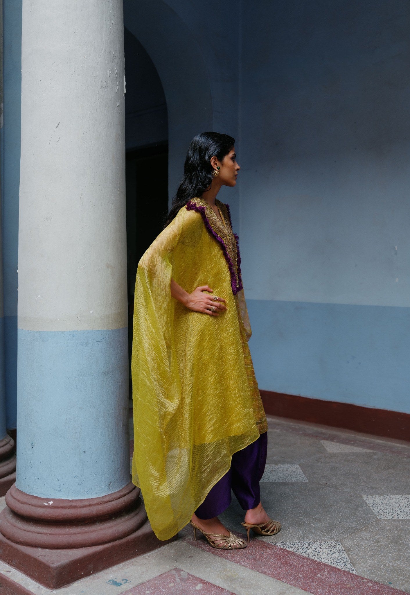 VRINDA KAFTAN DHOTI SET