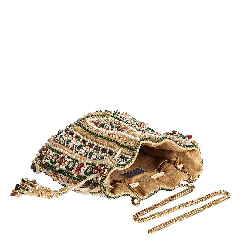 Amara Potli Ruby Red Emerald Green MULTI With Handle