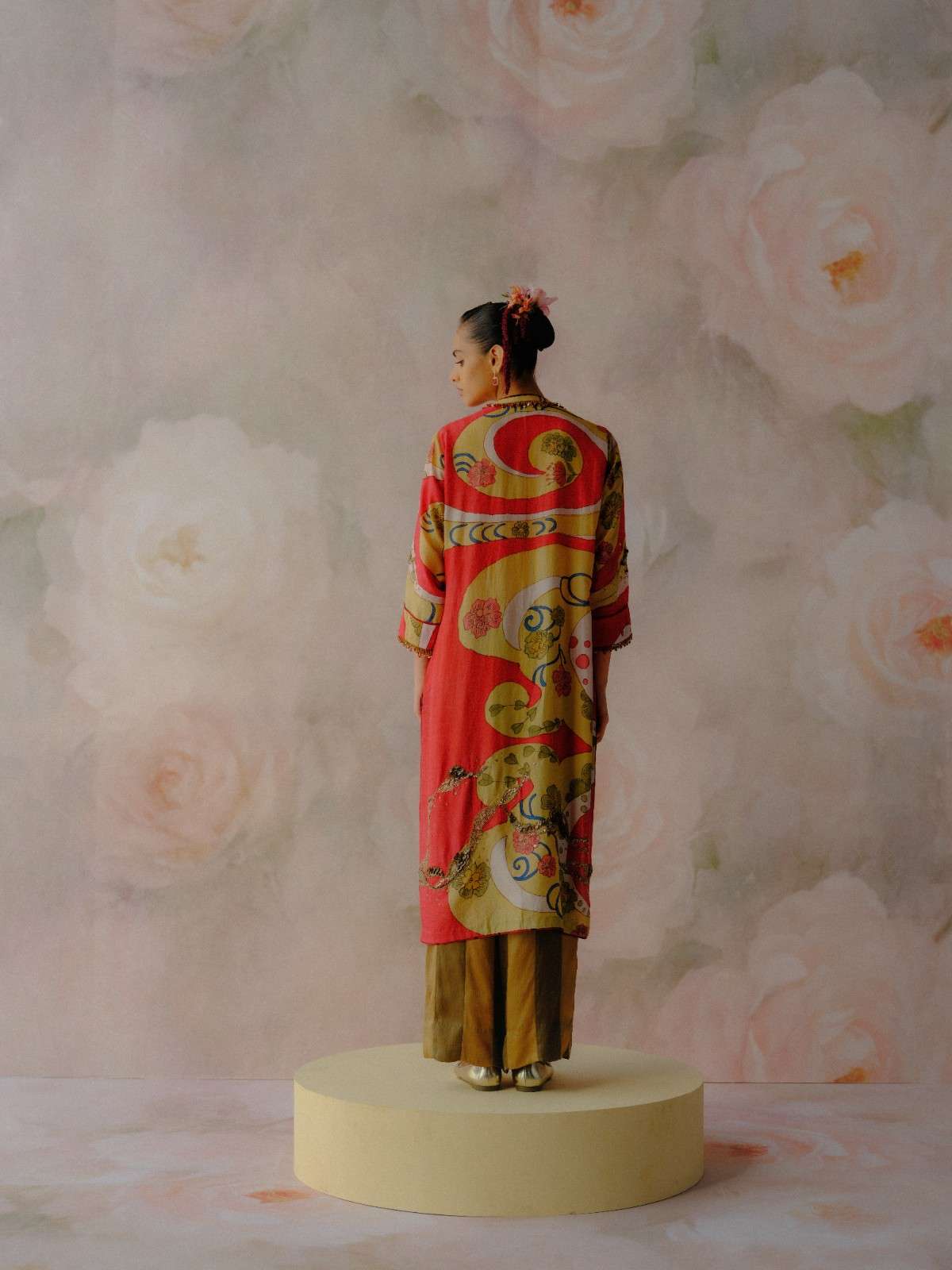 Scarlet Bloom Kurta Set