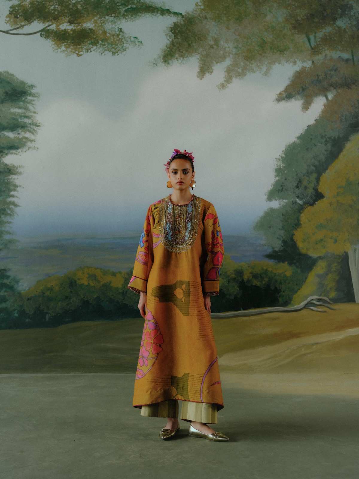 Ochre Garden Kurta Set