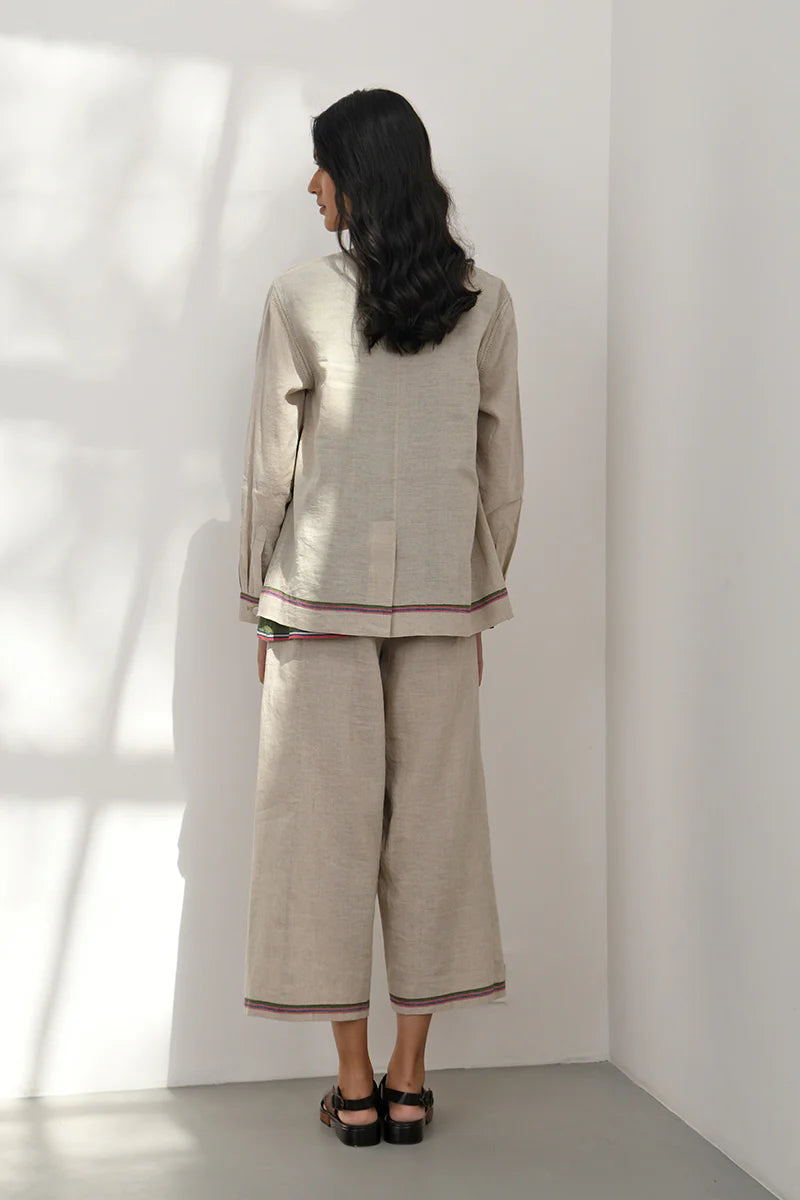 Beige Olbia Handloom Pants