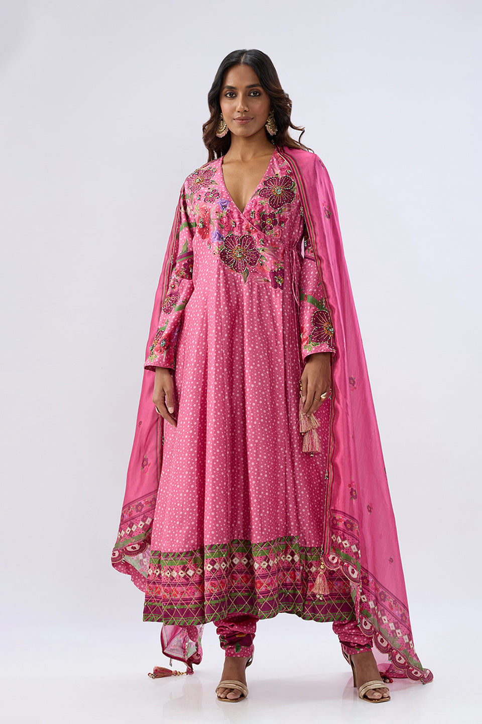 Blossom Pink Angrakha Set