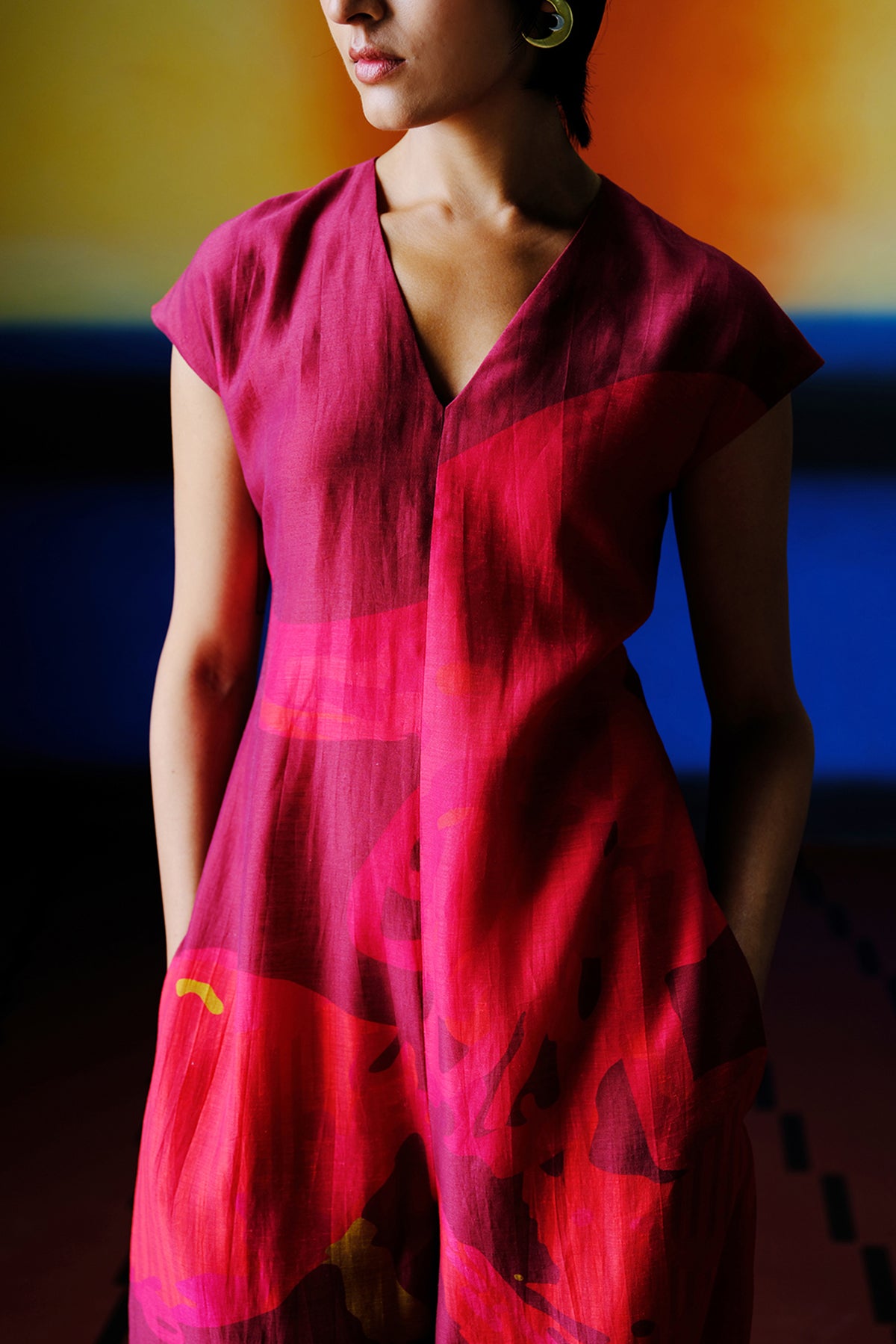 Flos Deep Red & Maroon jumpsuit