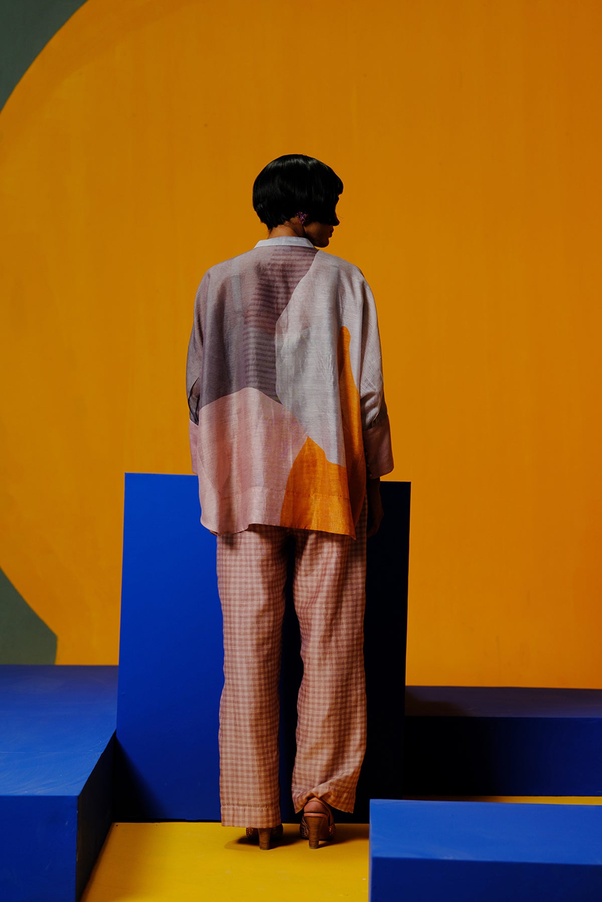 Bough cobalt blue & apricot orange co-ord set