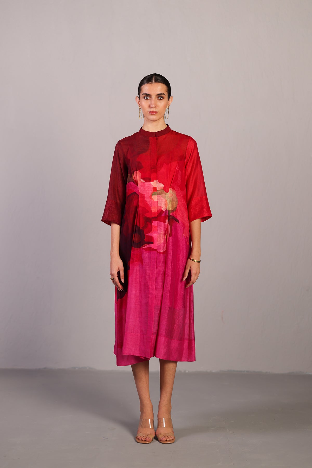 Diffuse fuchsia pink dress