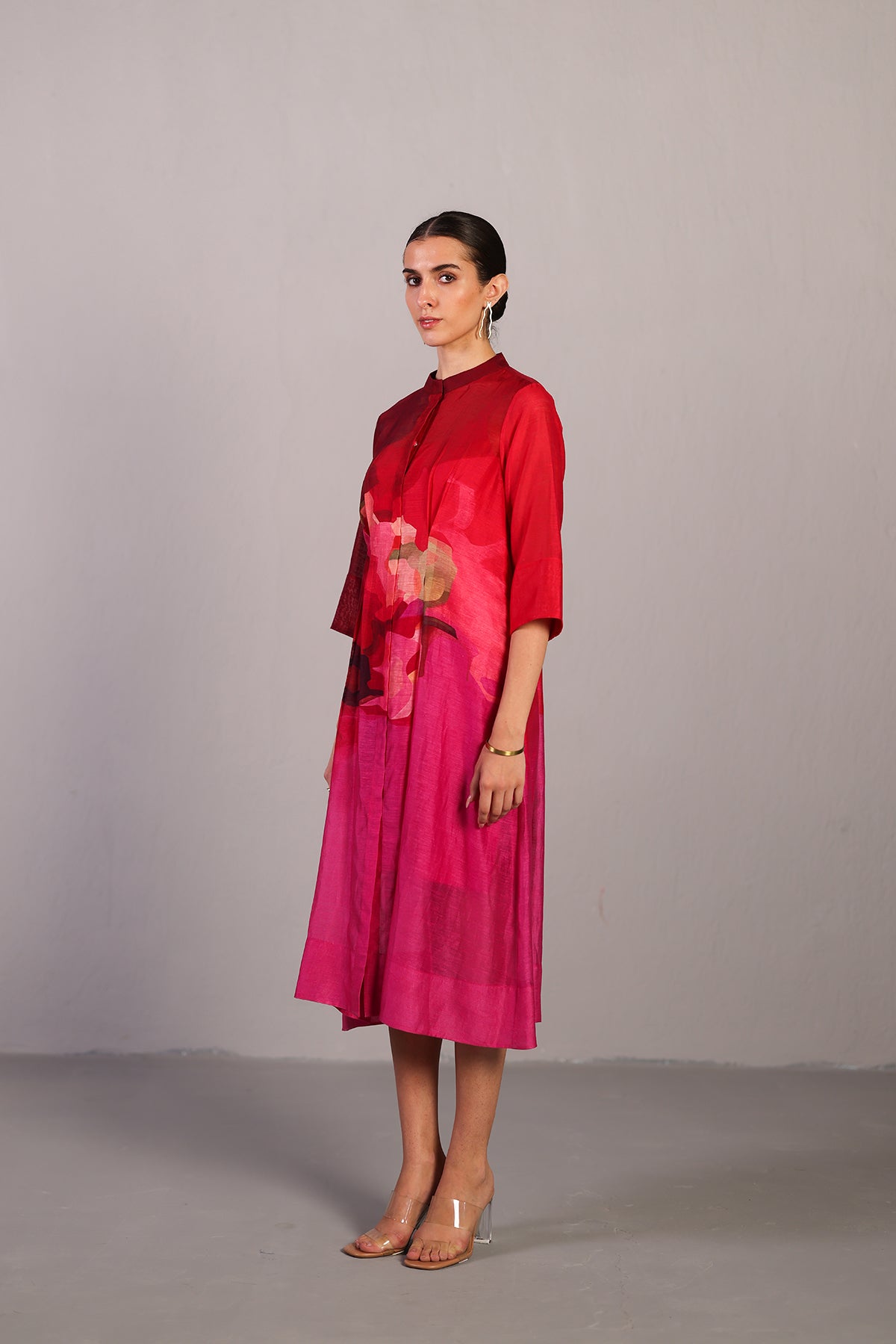 Diffuse fuchsia pink dress