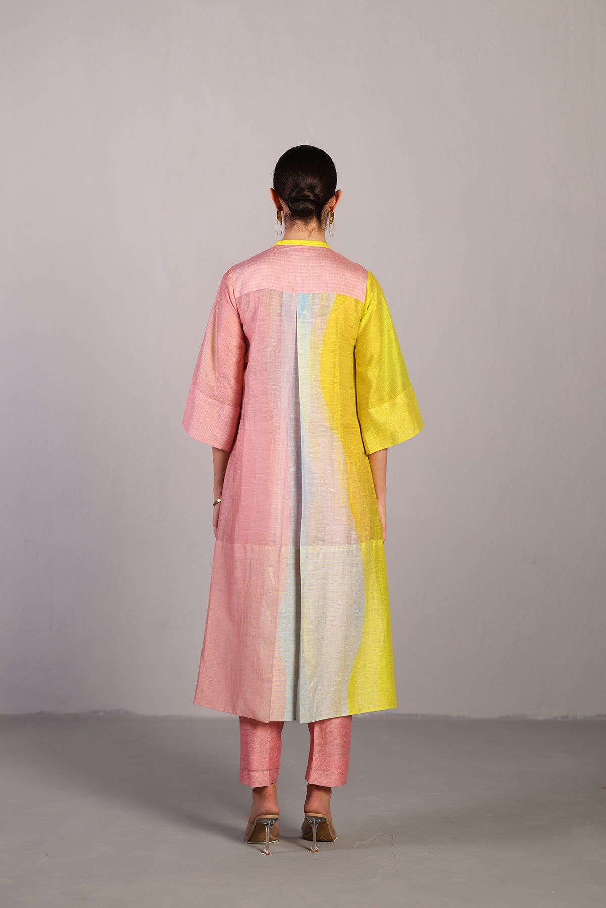 Ripple soft pink & bright yellow