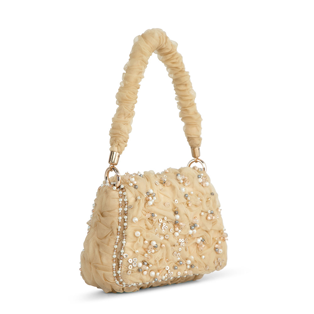 Coco Medium Trapezium with Handle Bag Champagne Beige