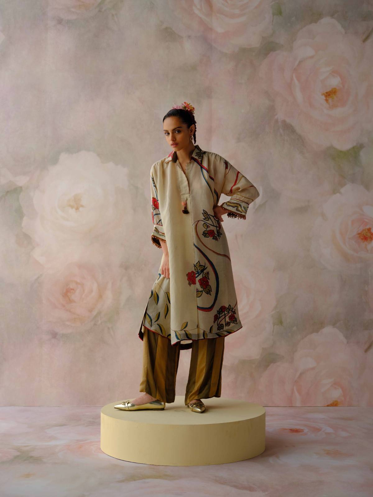 Ivory Bloom Kurta Set