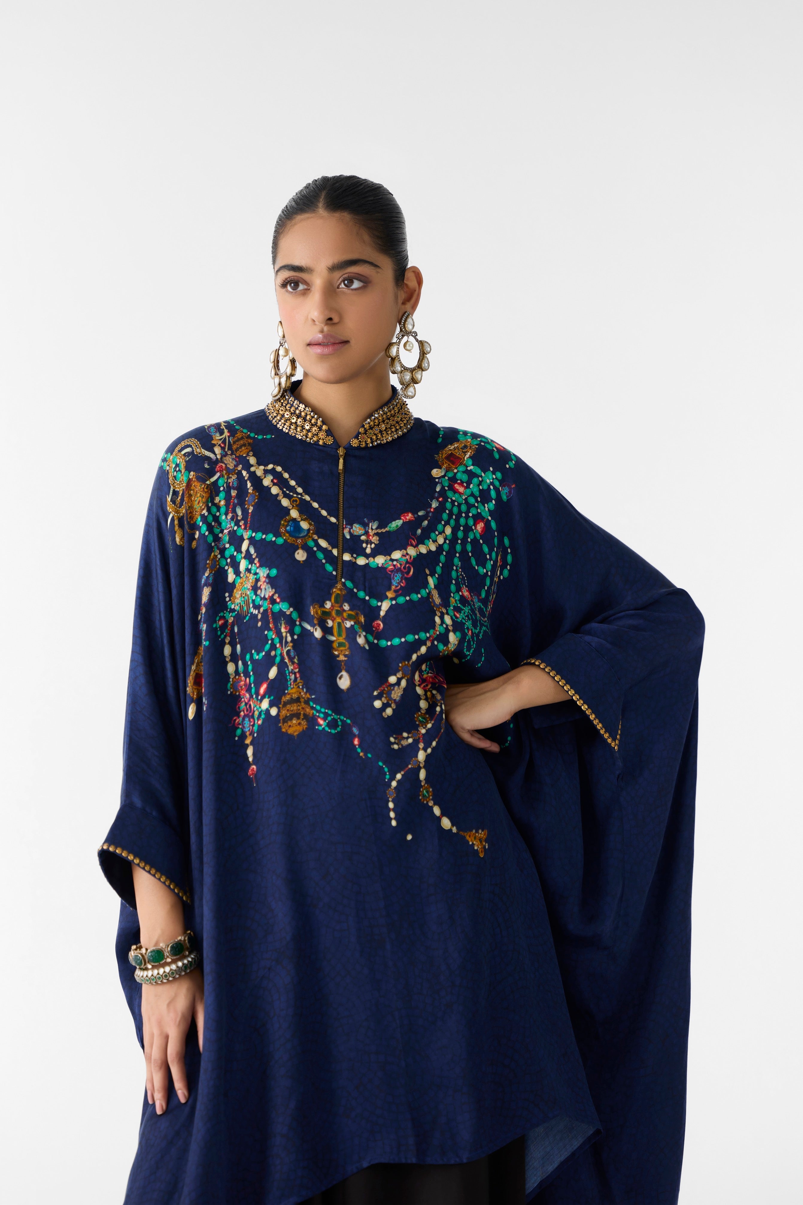 NAVY MAHARANI KIMONO & KNOT SKIRT