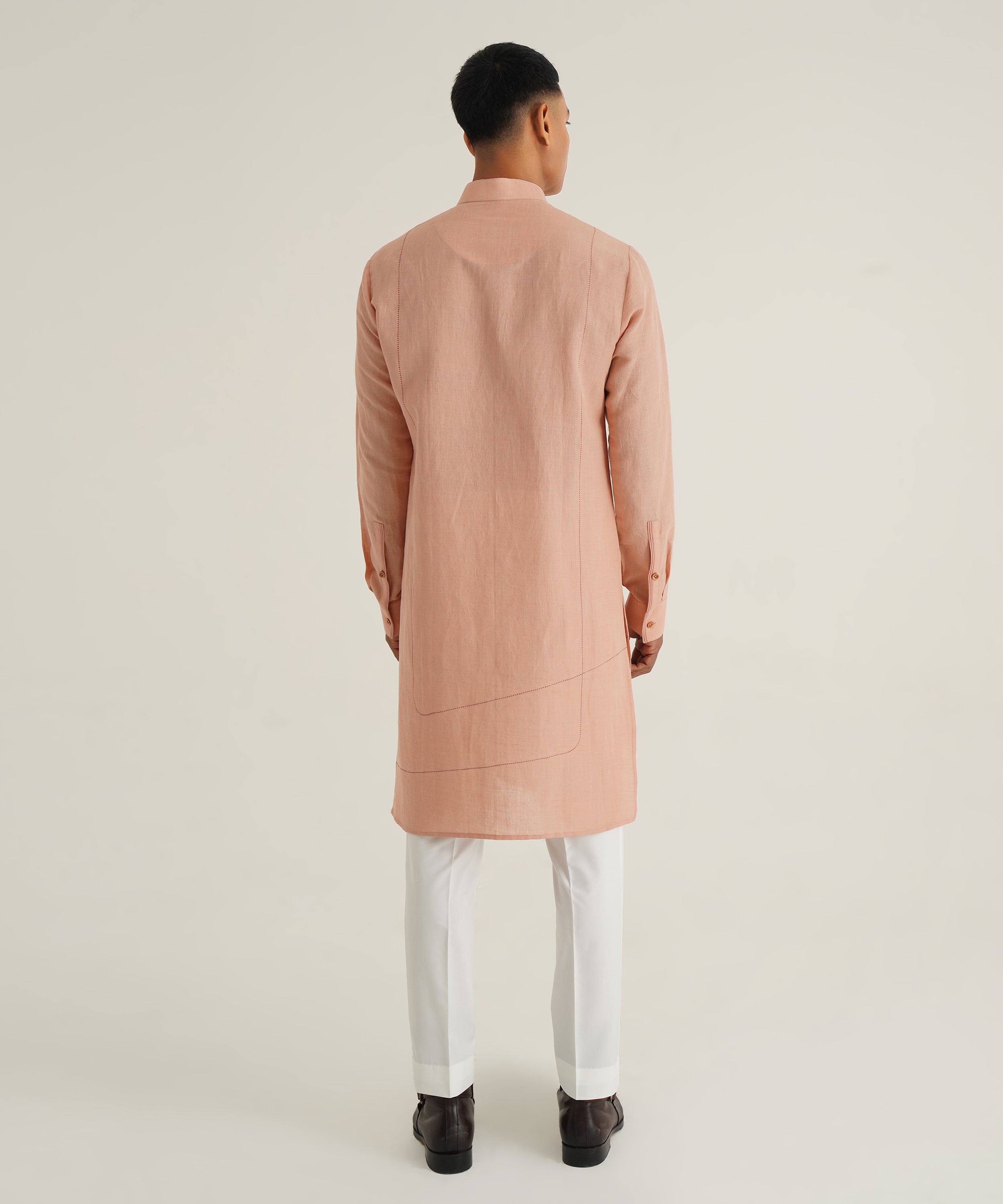 Front Open Handloom Kurta Set