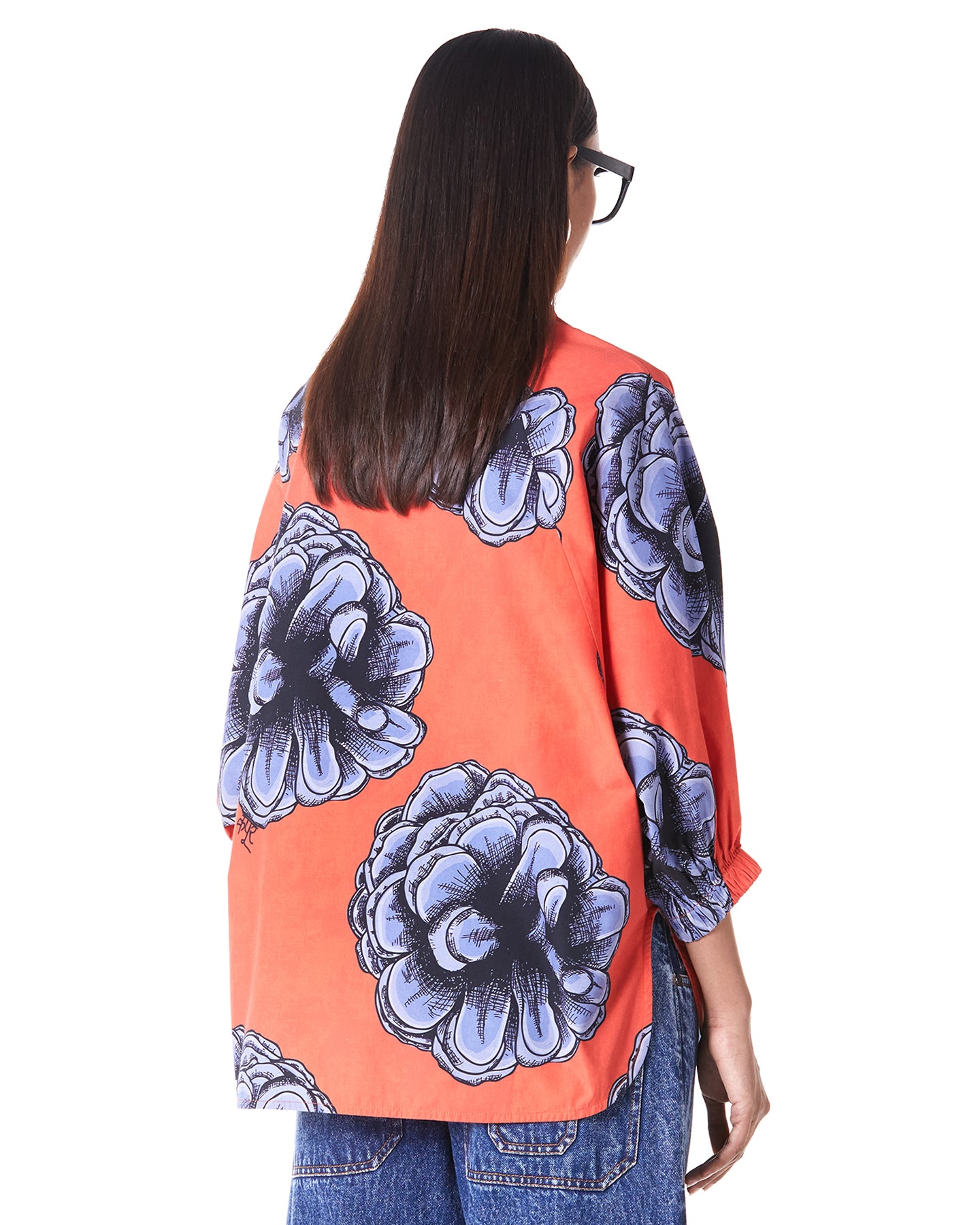 HATCHED FLORA POLO BATWING