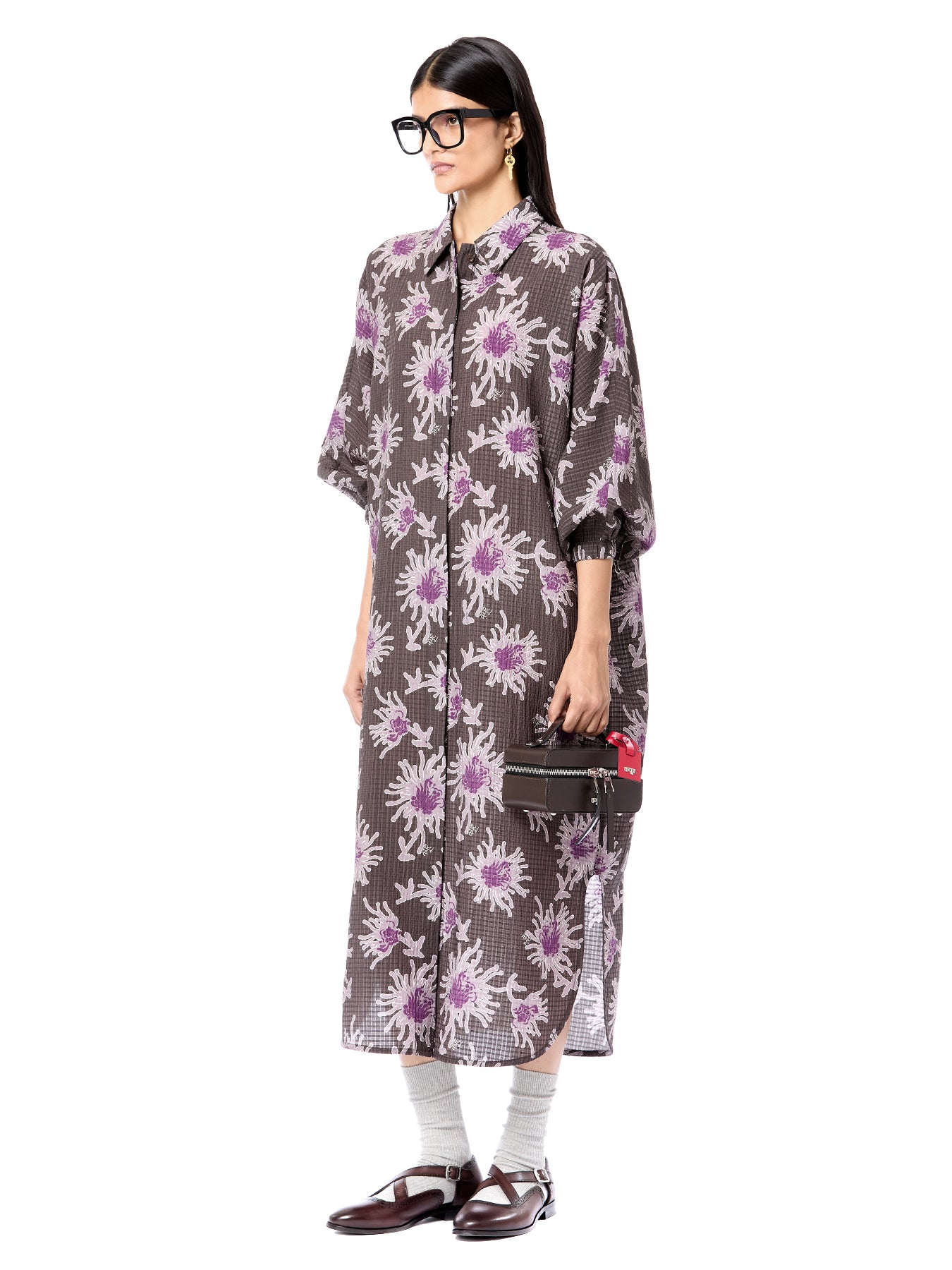 OVERSIZED LUMINOUS SHIRT DRESS