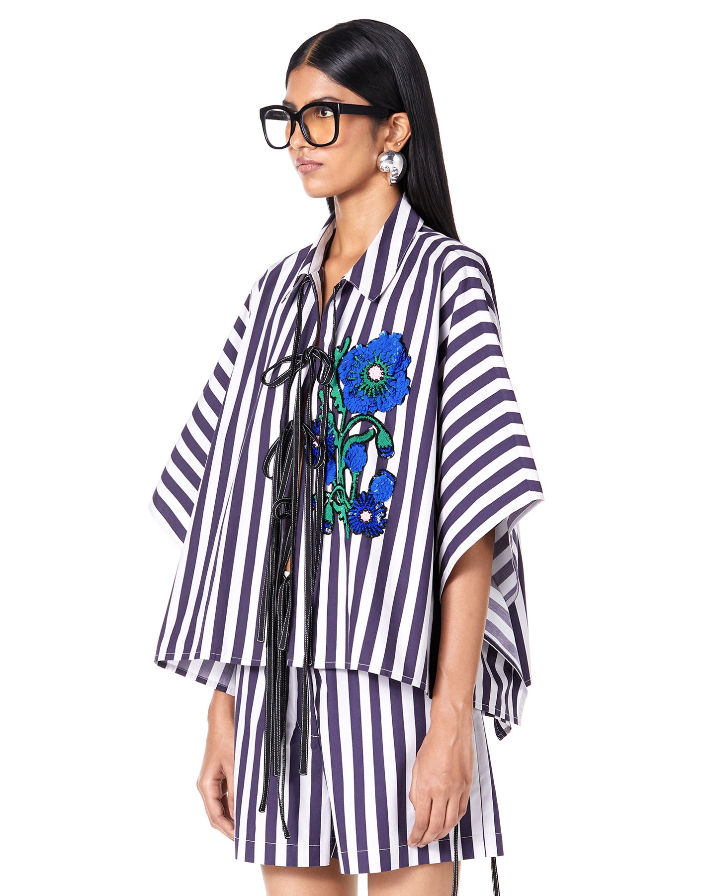 TIE-UP KAFTAN SHIRT CO-ORD SET