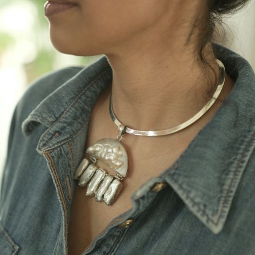 Cloud Whisper Pendant with Hasli