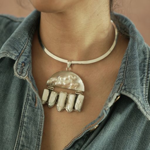 Cloud Whisper Pendant with Hasli