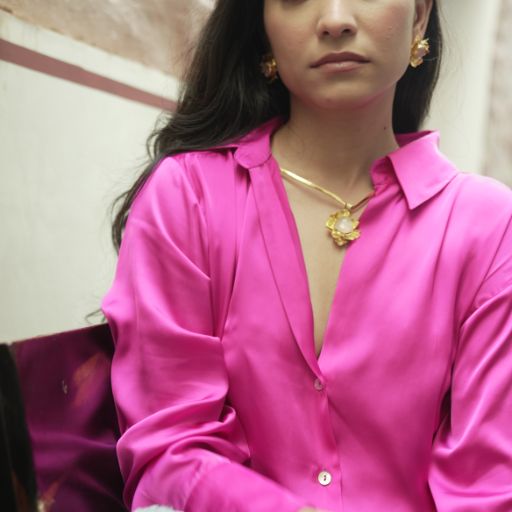 Golden Blossom Pendant with Heart Shaped Hasli