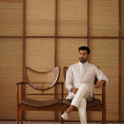 Beads Nehru Jacket Set