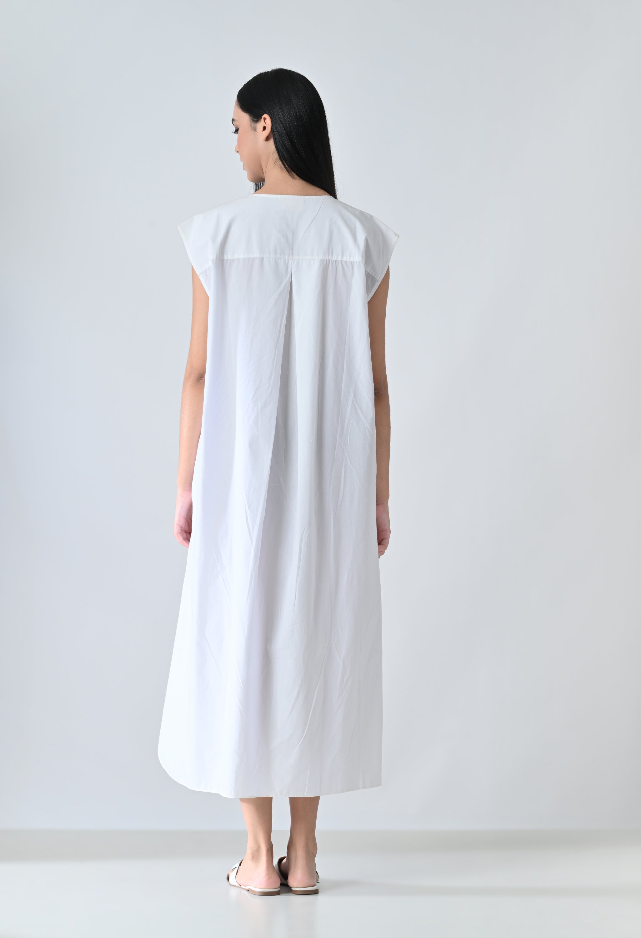 Soft Ivory Floral Printed Dress